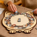 Purrzle™ | Puzzle en bois chat 135 pièces — Art, calme et style réunis dans un ensemble