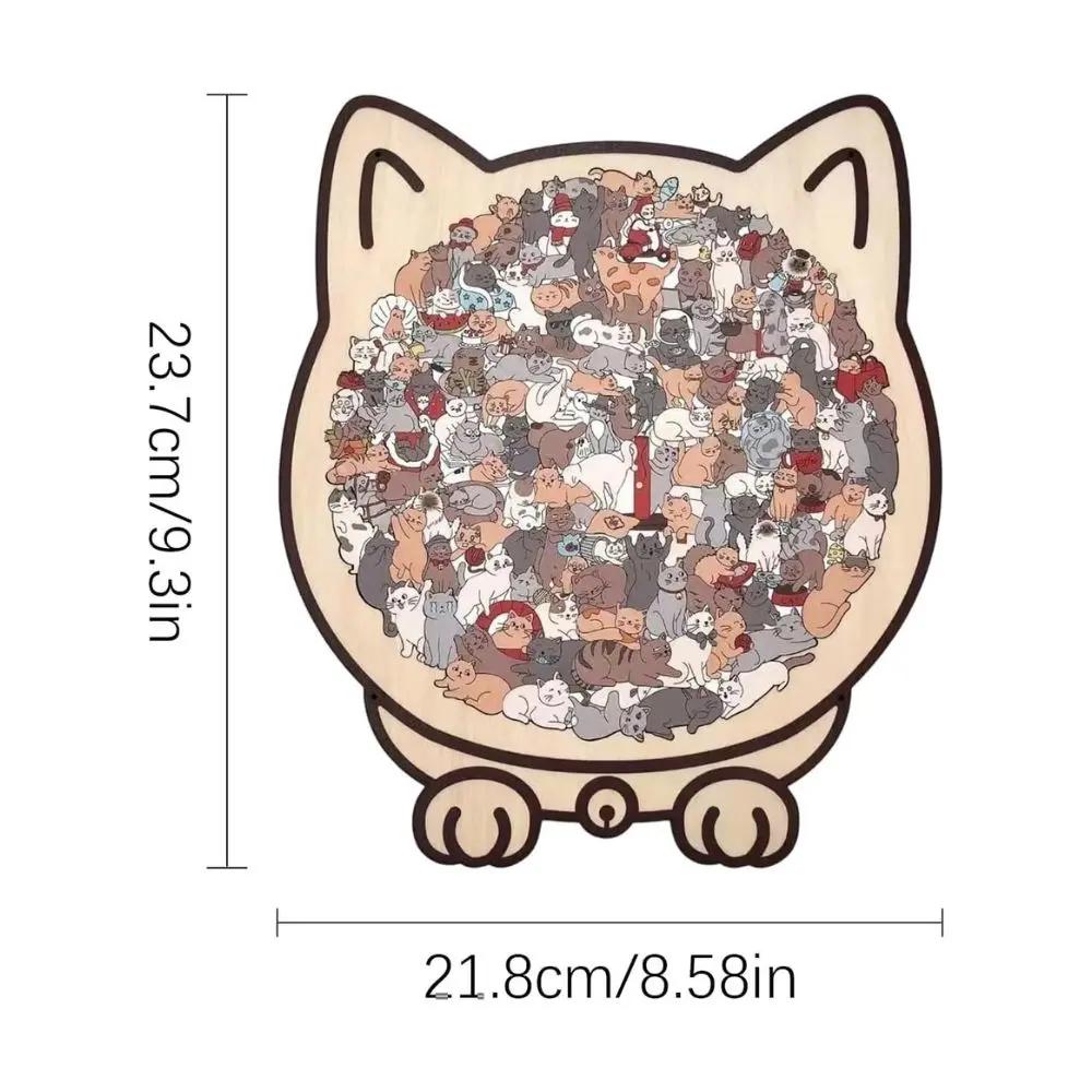 Purrzle™ | Puzzle en bois chat 135 pièces — Art, calme et style réunis dans un ensemble