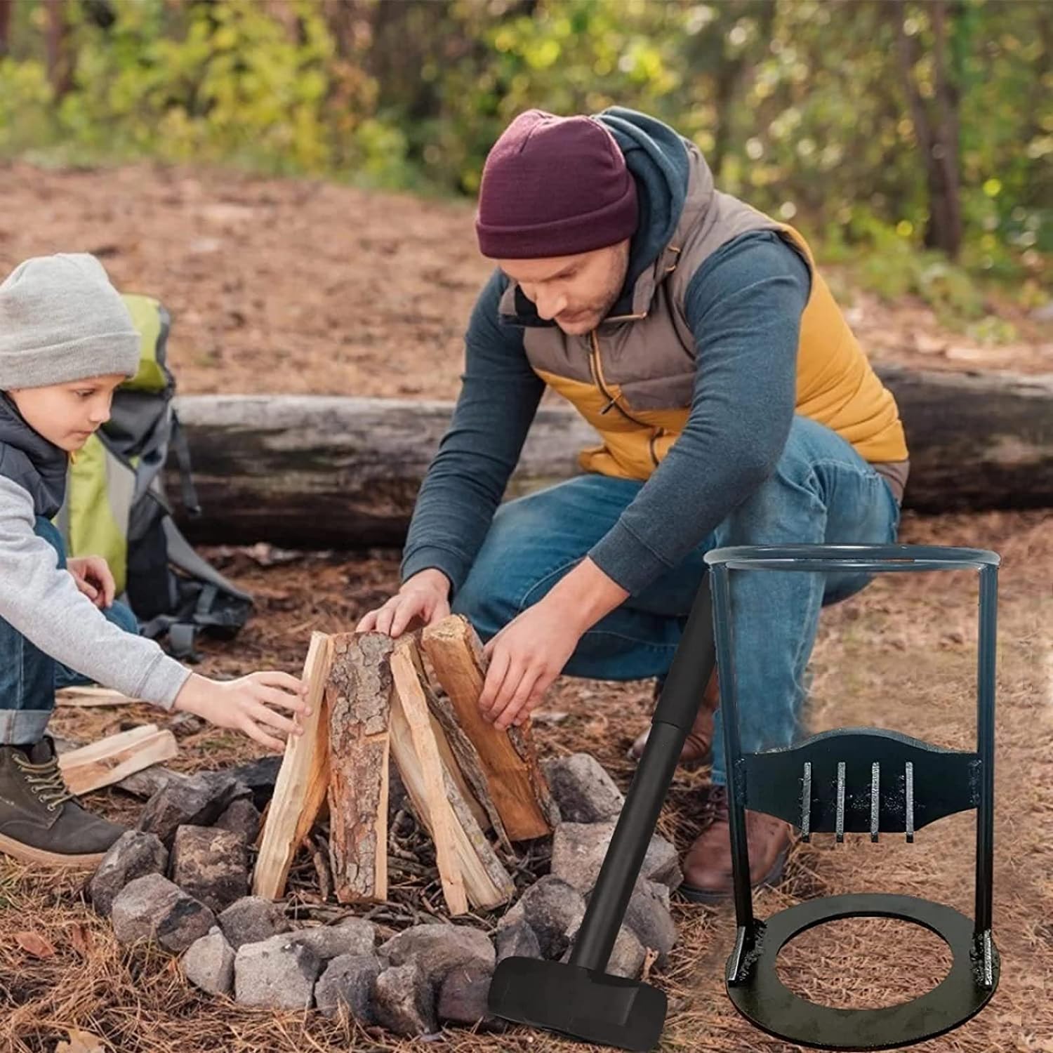 Fendeur de bois | Sûr & Efficace | Pas d'utilisation de hache | Portable | ArcticAx