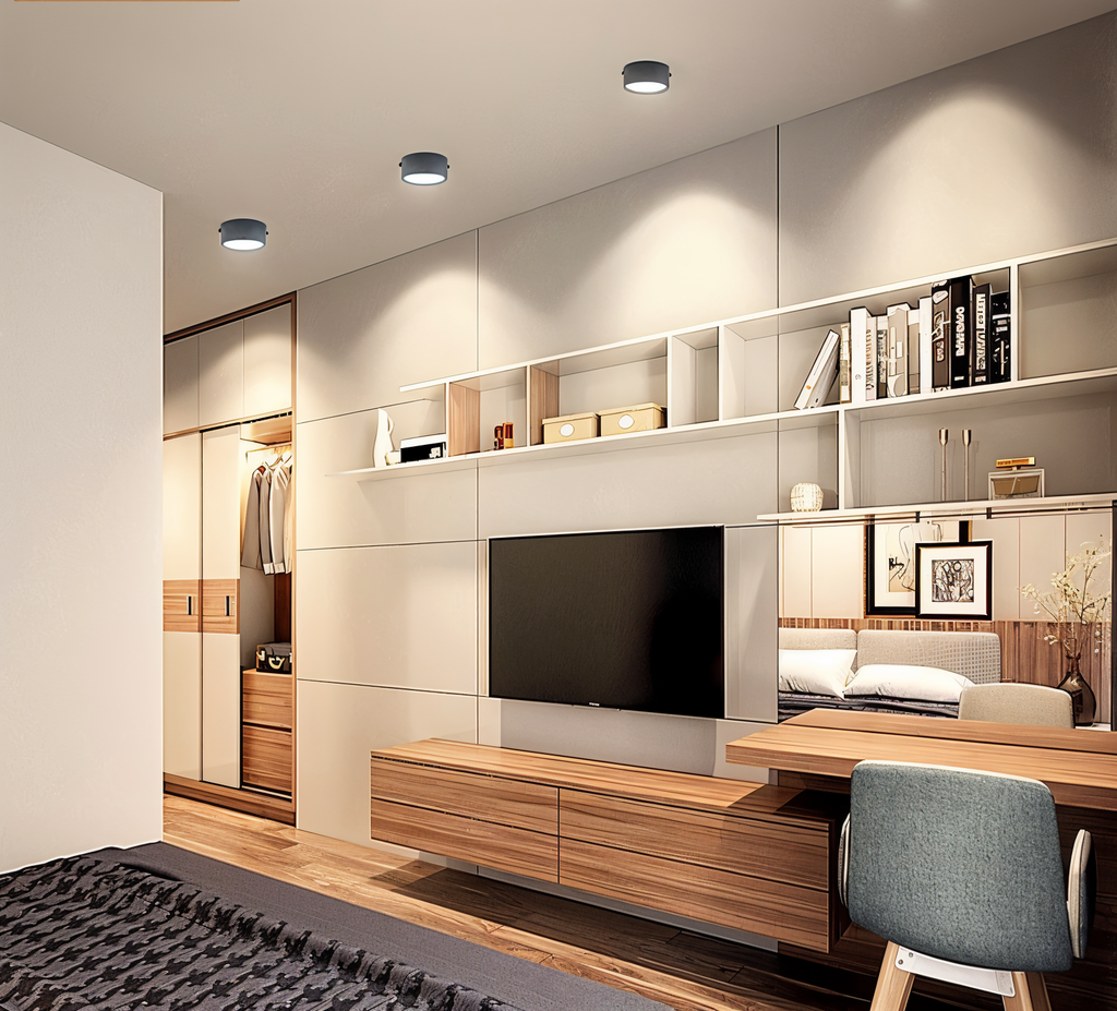 AluminBeam – Lampe de plafond LED ronde ultra fine en aluminium