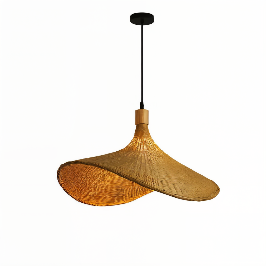 Suspension en bambou et rotin – lampe de plafond artisanale au design naturel