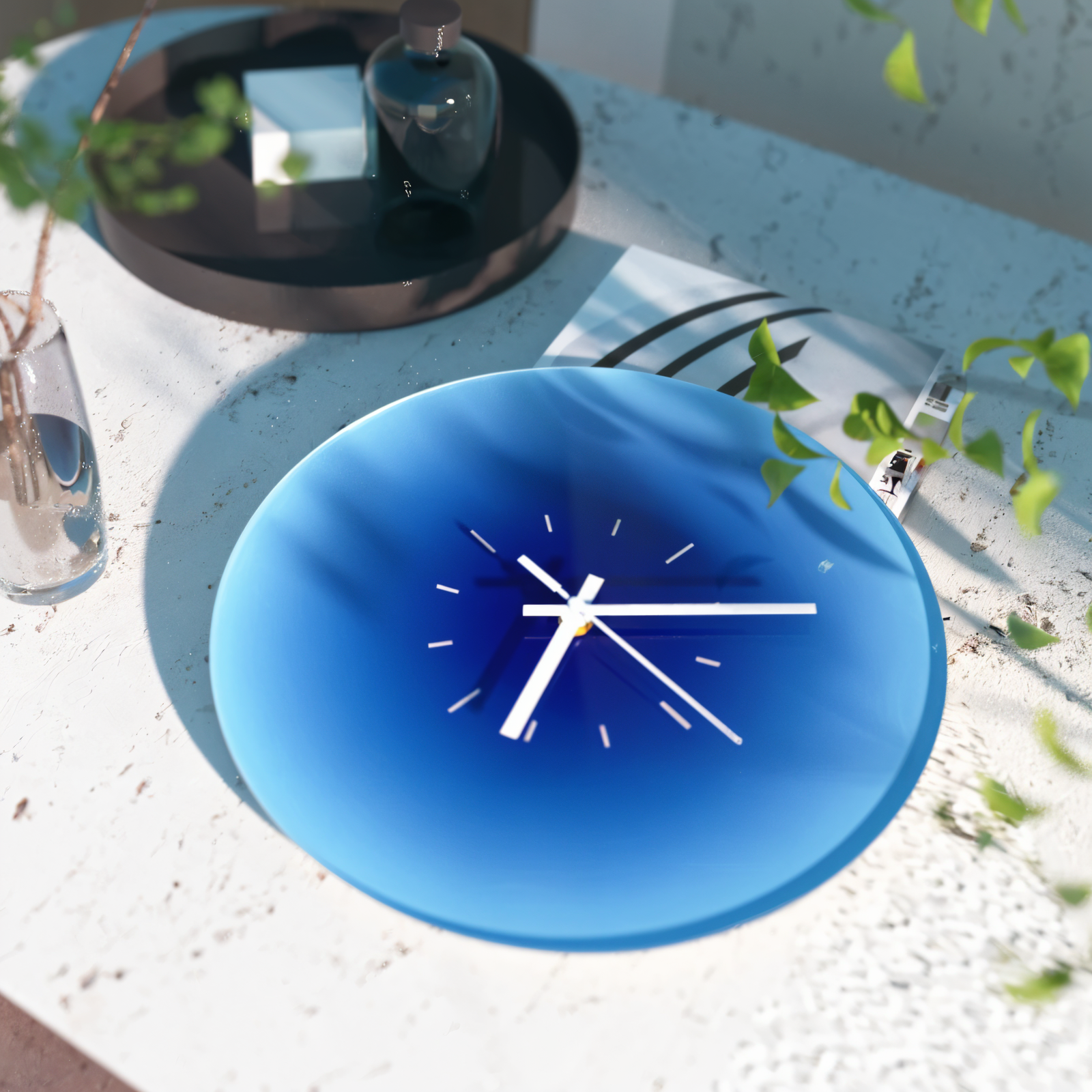 Horloge murale colorée en verre – design silencieux sans tic-tac