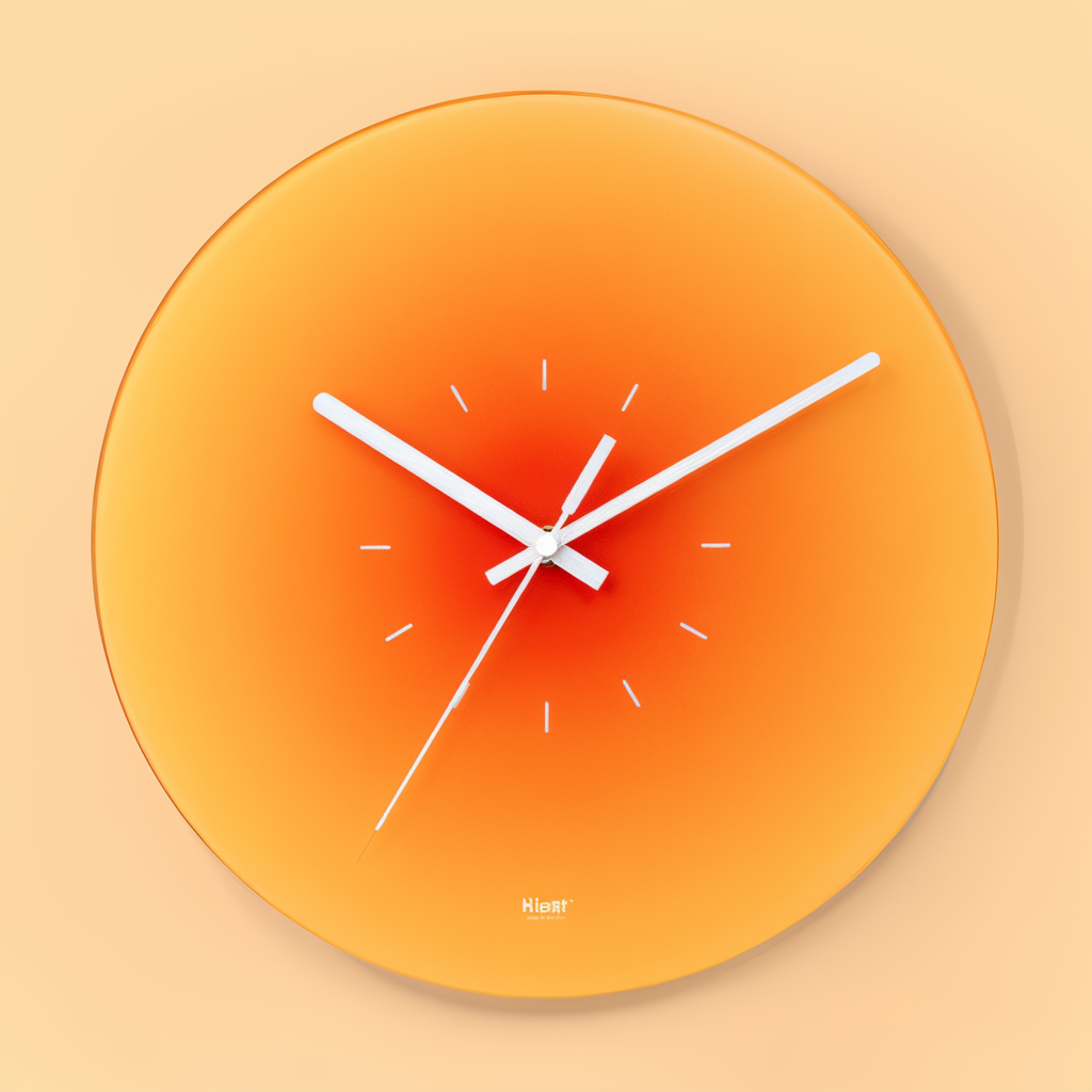 Horloge murale colorée en verre – design silencieux sans tic-tac