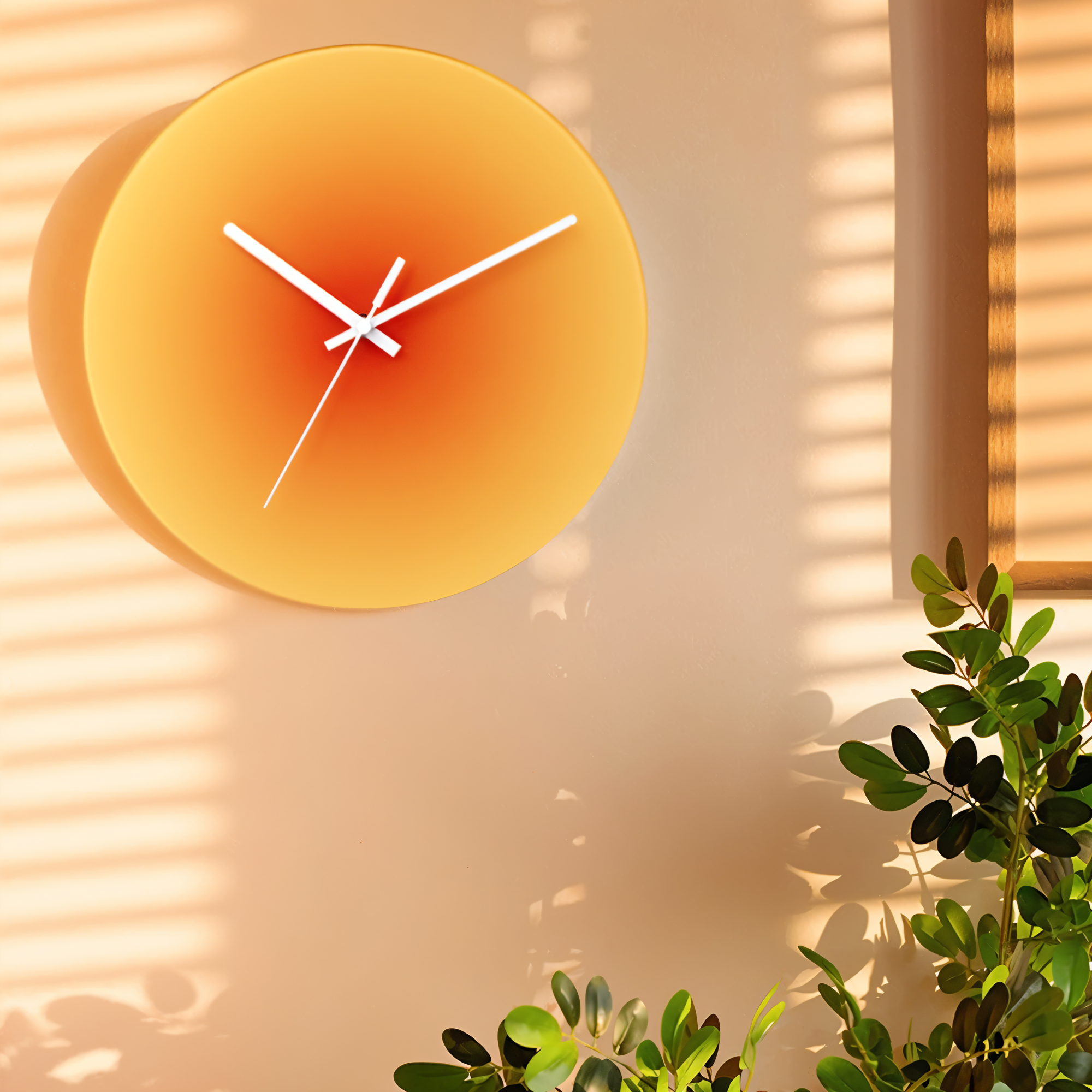 Horloge murale colorée en verre – design silencieux sans tic-tac
