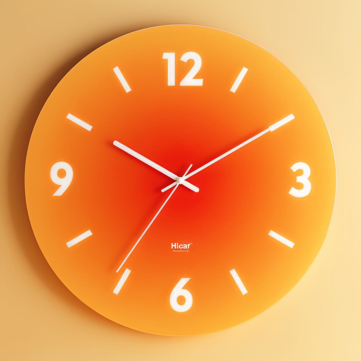 Horloge murale colorée en verre – design silencieux sans tic-tac