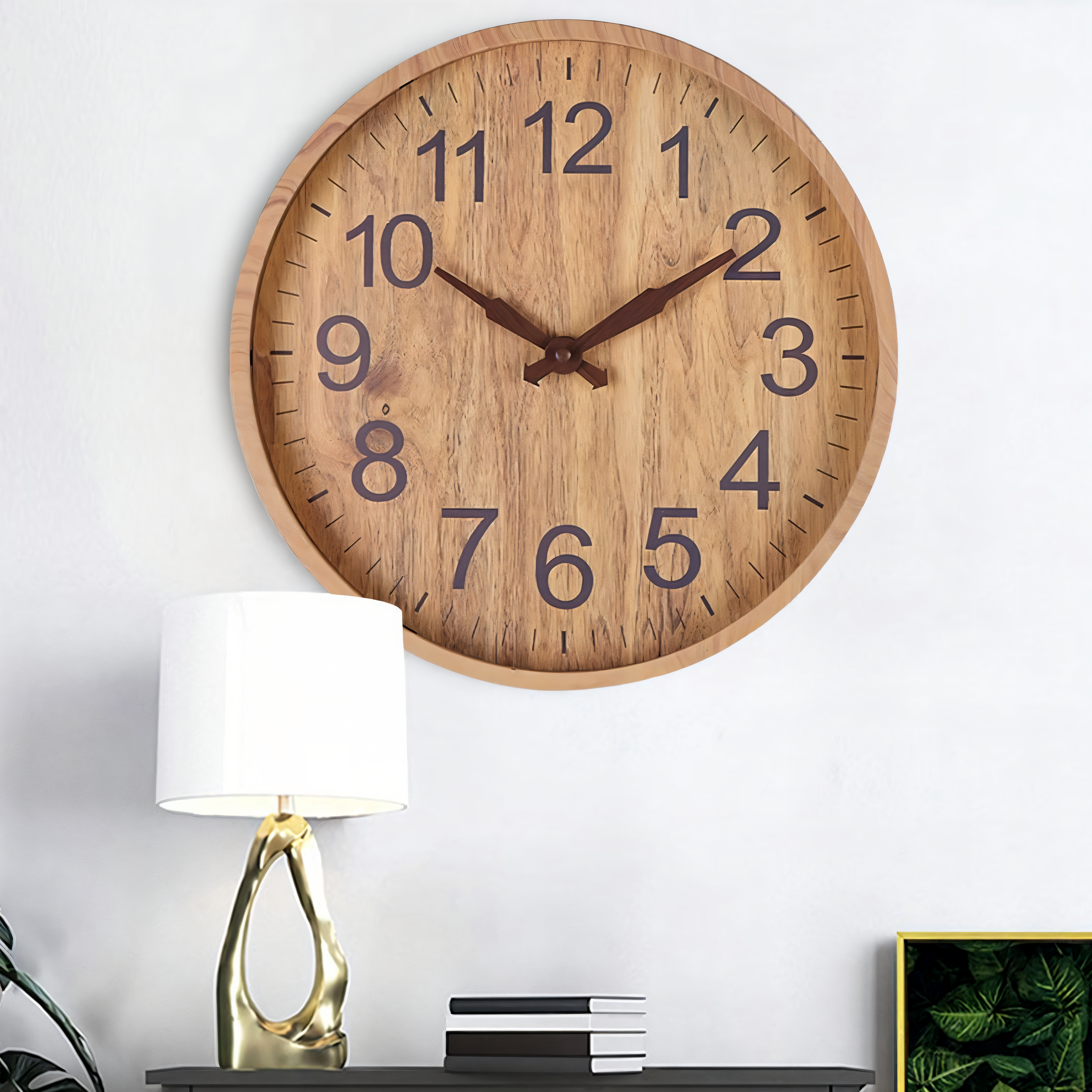 Horloge TimberTime – Horloge ronde esthétique en bois