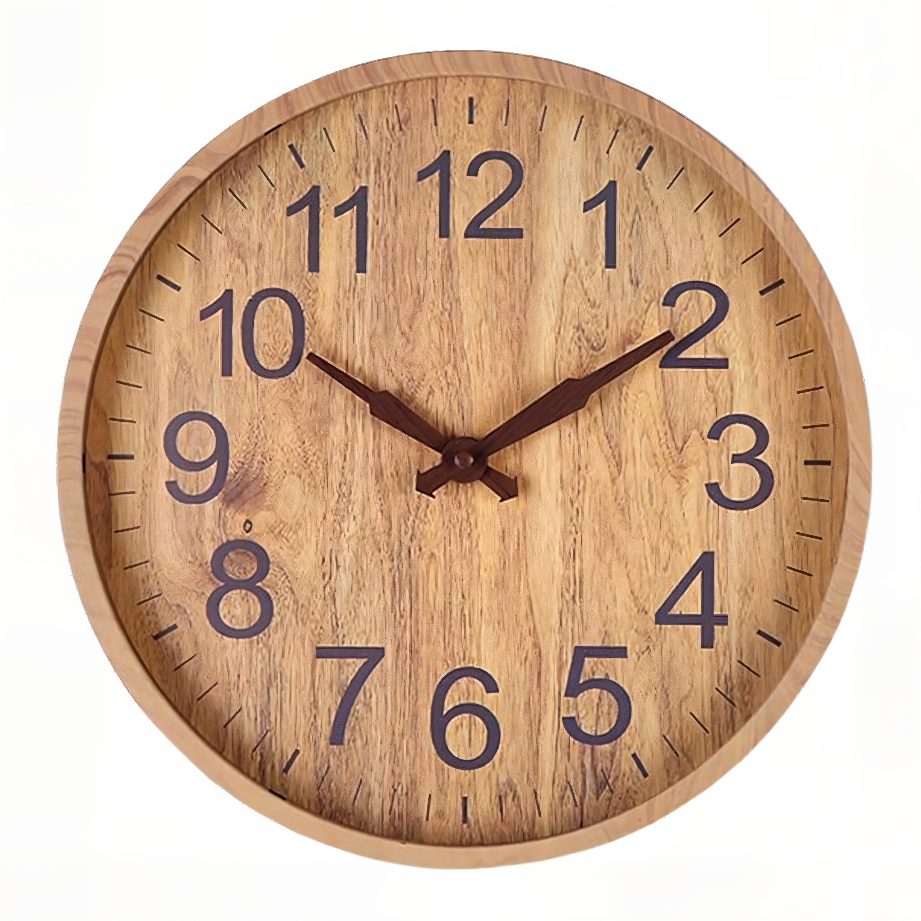Horloge TimberTime – Horloge ronde esthétique en bois