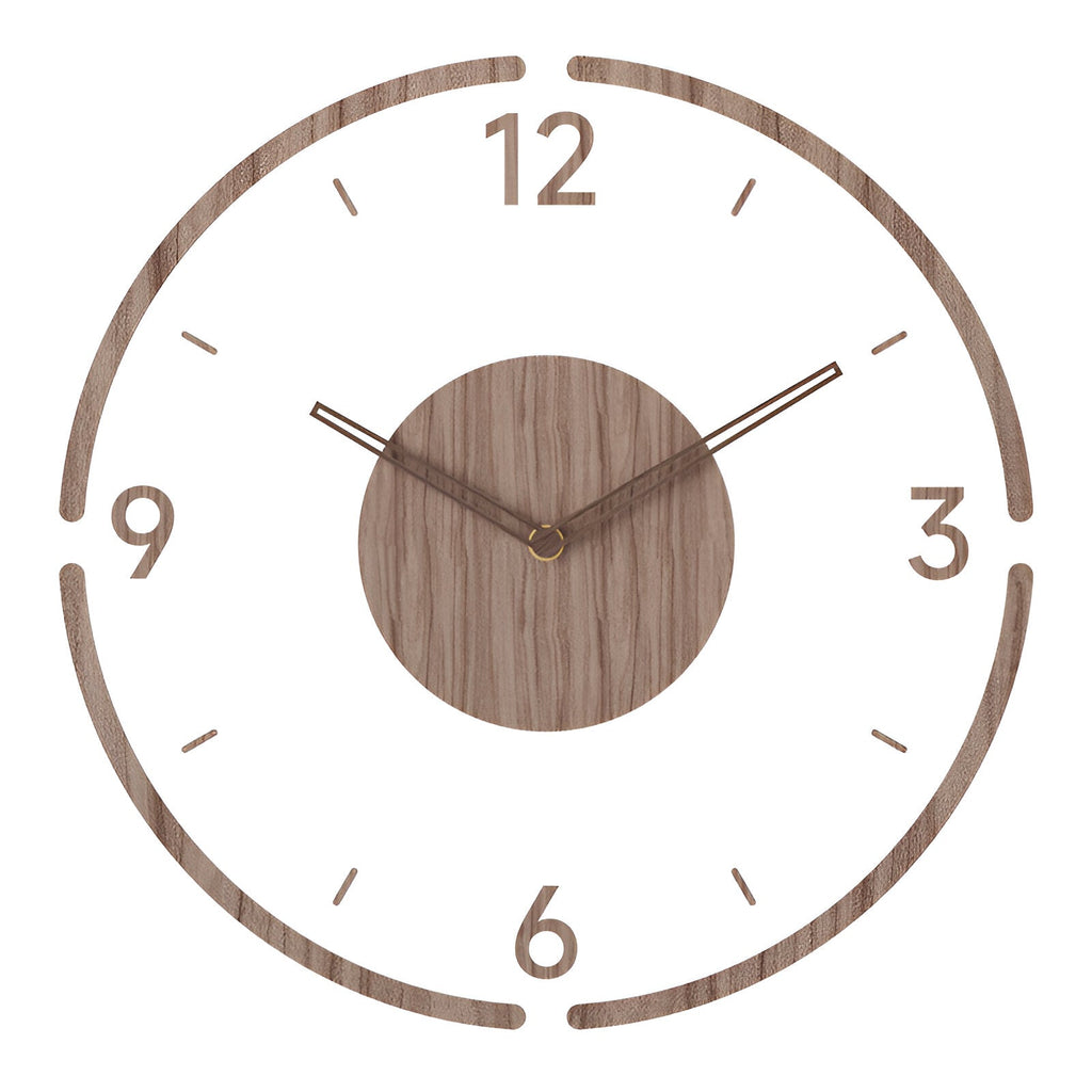 SilentView – Horloge Murale Transparente en Acrylique et Bois
