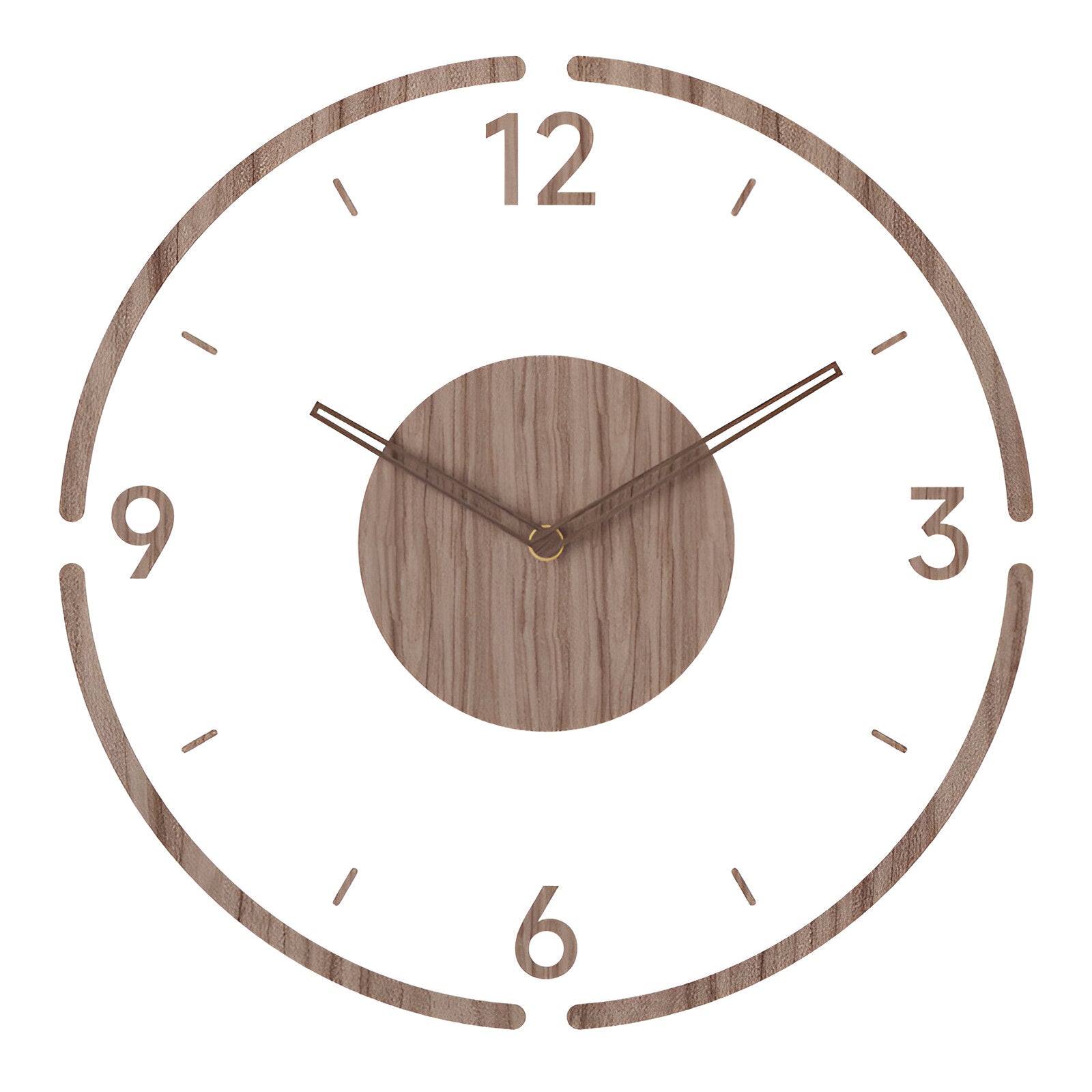 SilentView – Horloge Murale Transparente en Acrylique et Bois