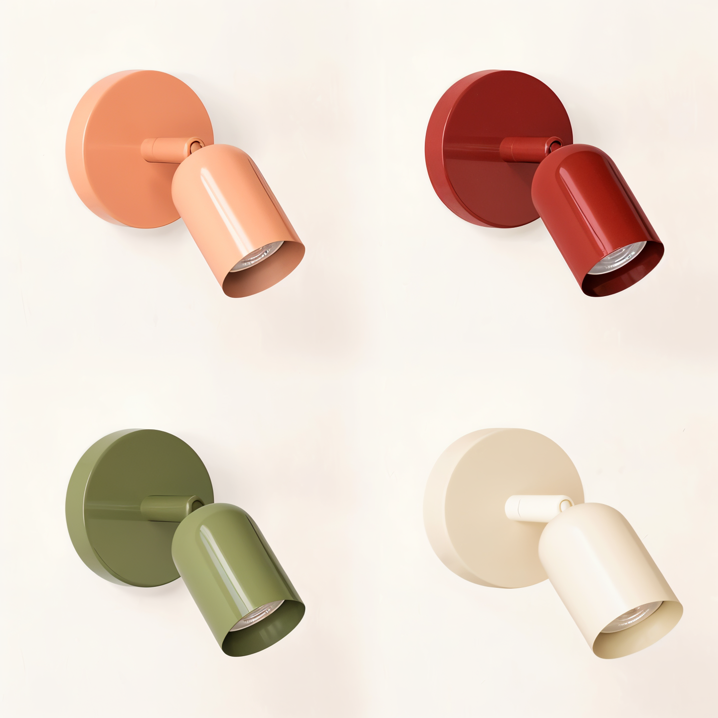 Coluro Applique Murale – Applique Murale LED Halvcylindrique Colorée au Design Macaron