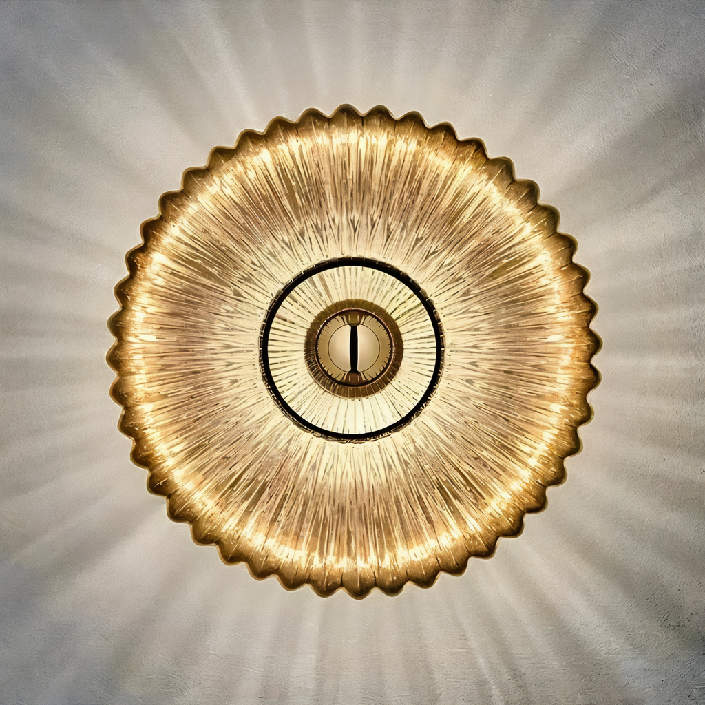 Applique murale en verre ondulé – design Bauhaus nordique avec LED