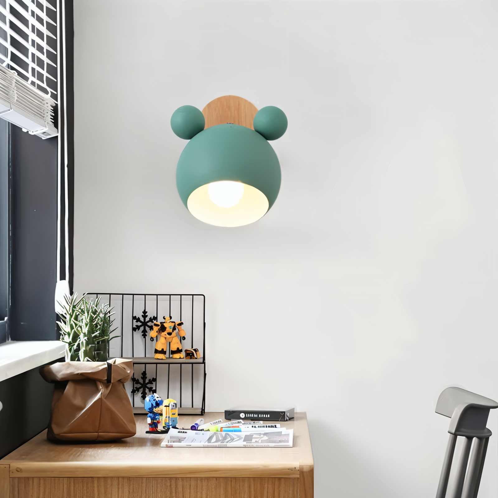 Mirello – Applique Murale Pivotante en Couleurs Macaron pour Chambre d'Enfant