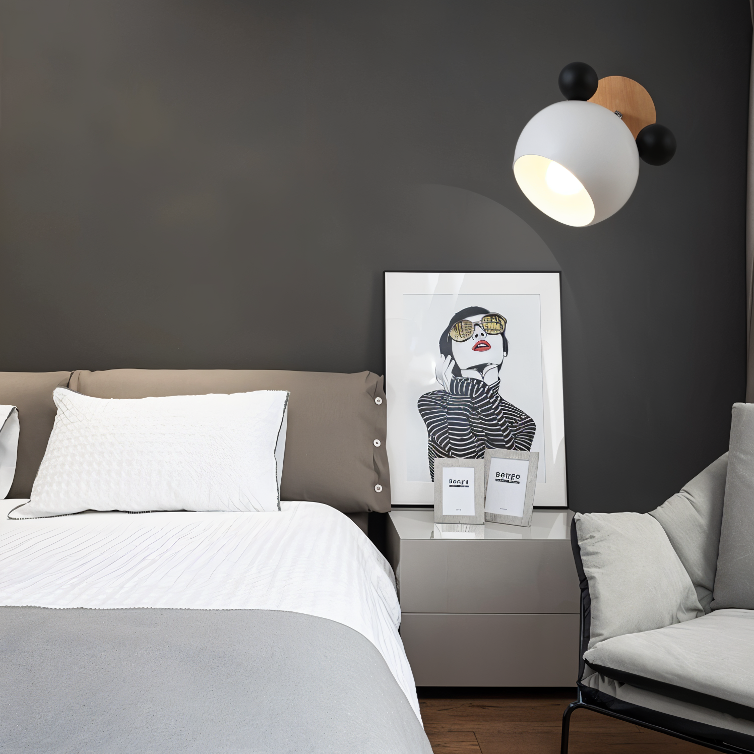 Mirello – Applique Murale Pivotante en Couleurs Macaron pour Chambre d'Enfant