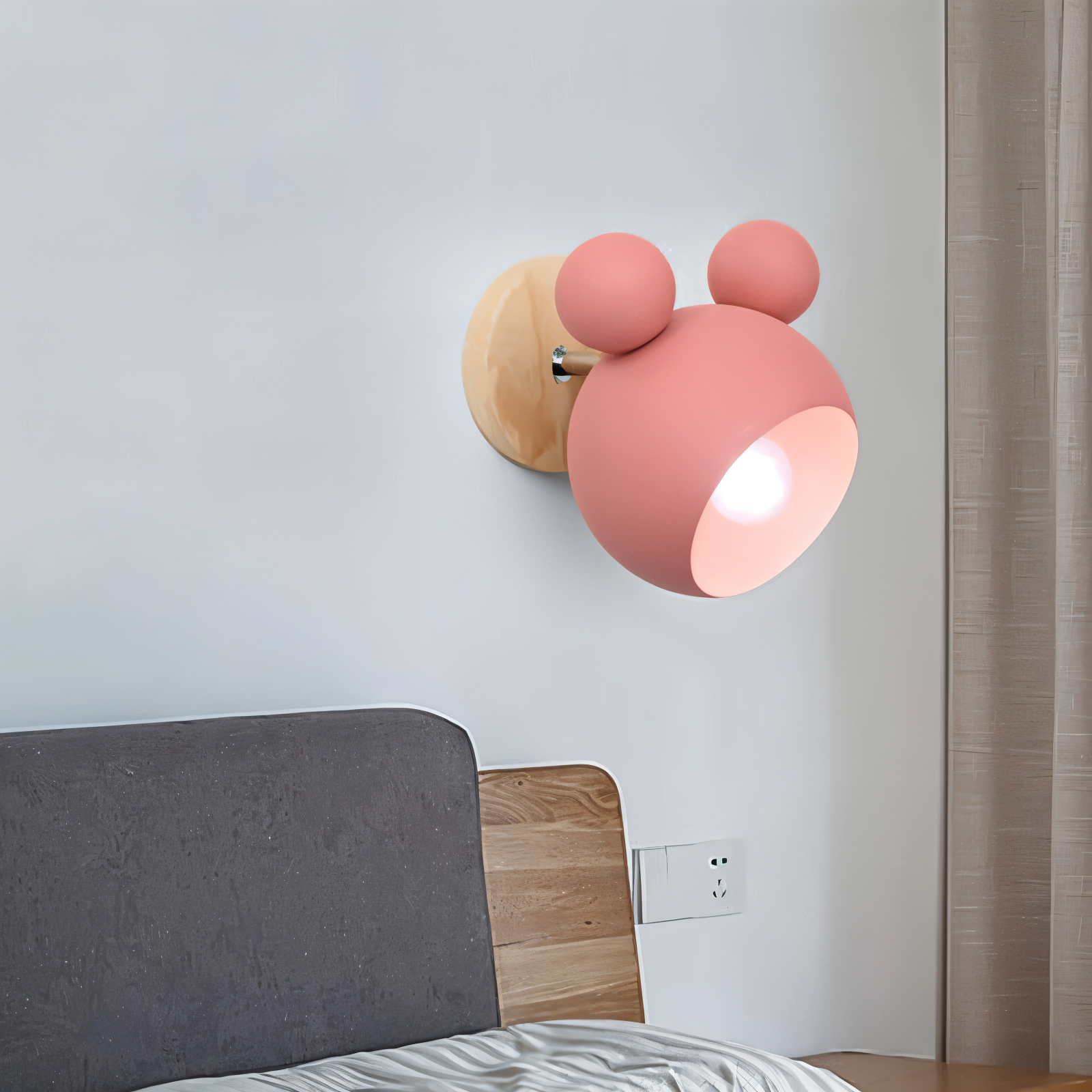 Mirello – Applique Murale Pivotante en Couleurs Macaron pour Chambre d'Enfant