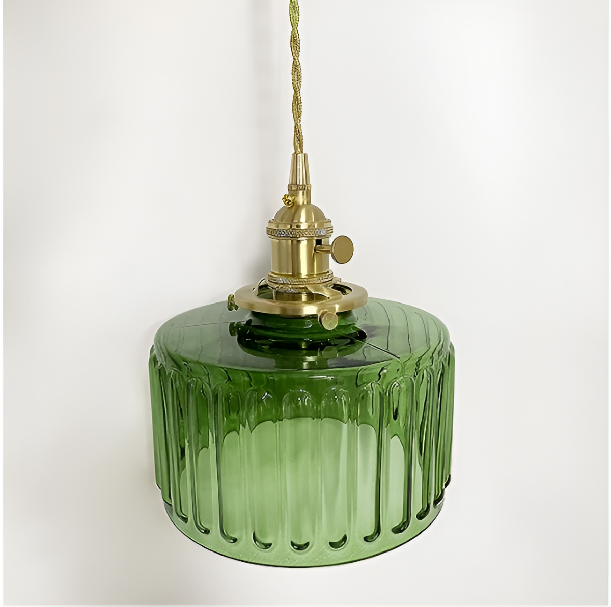 Verluna – Lampe Pendante Vintage en Verre Cylindrique Vert