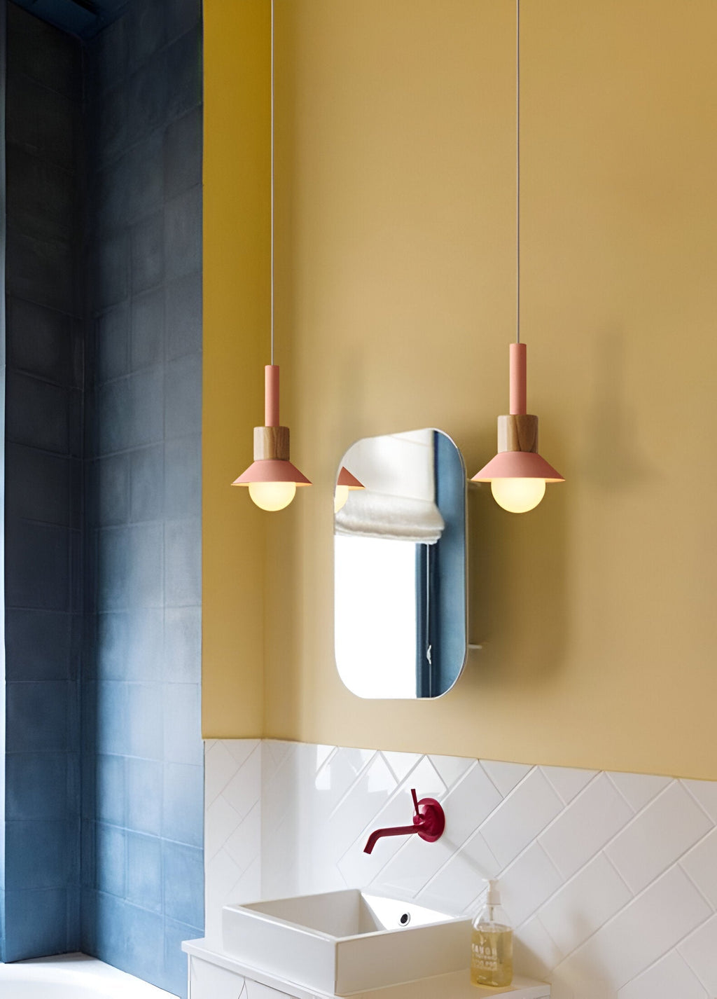Lampe suspendue colorée au style nordique – design macaron avec lumière douce