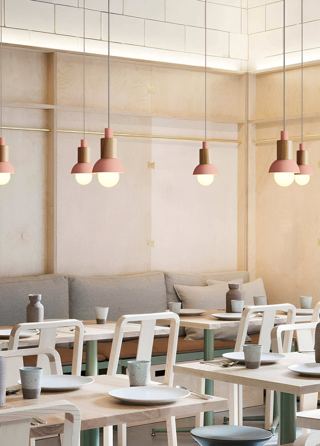 Lampe suspendue colorée au style nordique – design macaron avec lumière douce