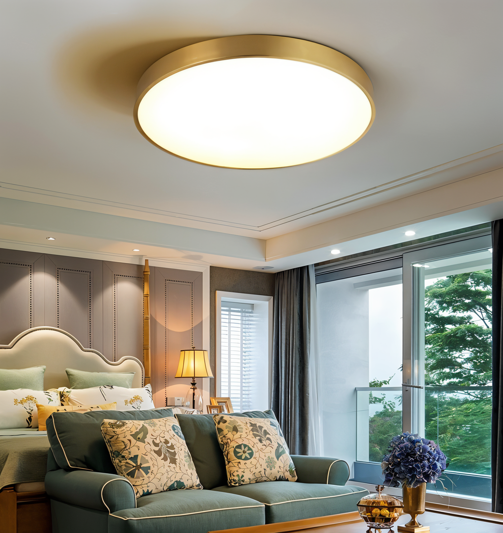 Lampe de plafond LED ronde en style macaron – lampe de plafond moderne