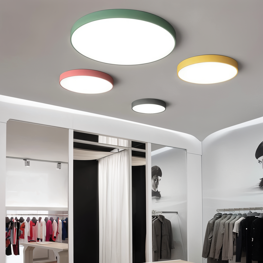 Lampe de plafond LED ronde en style macaron – lampe de plafond moderne