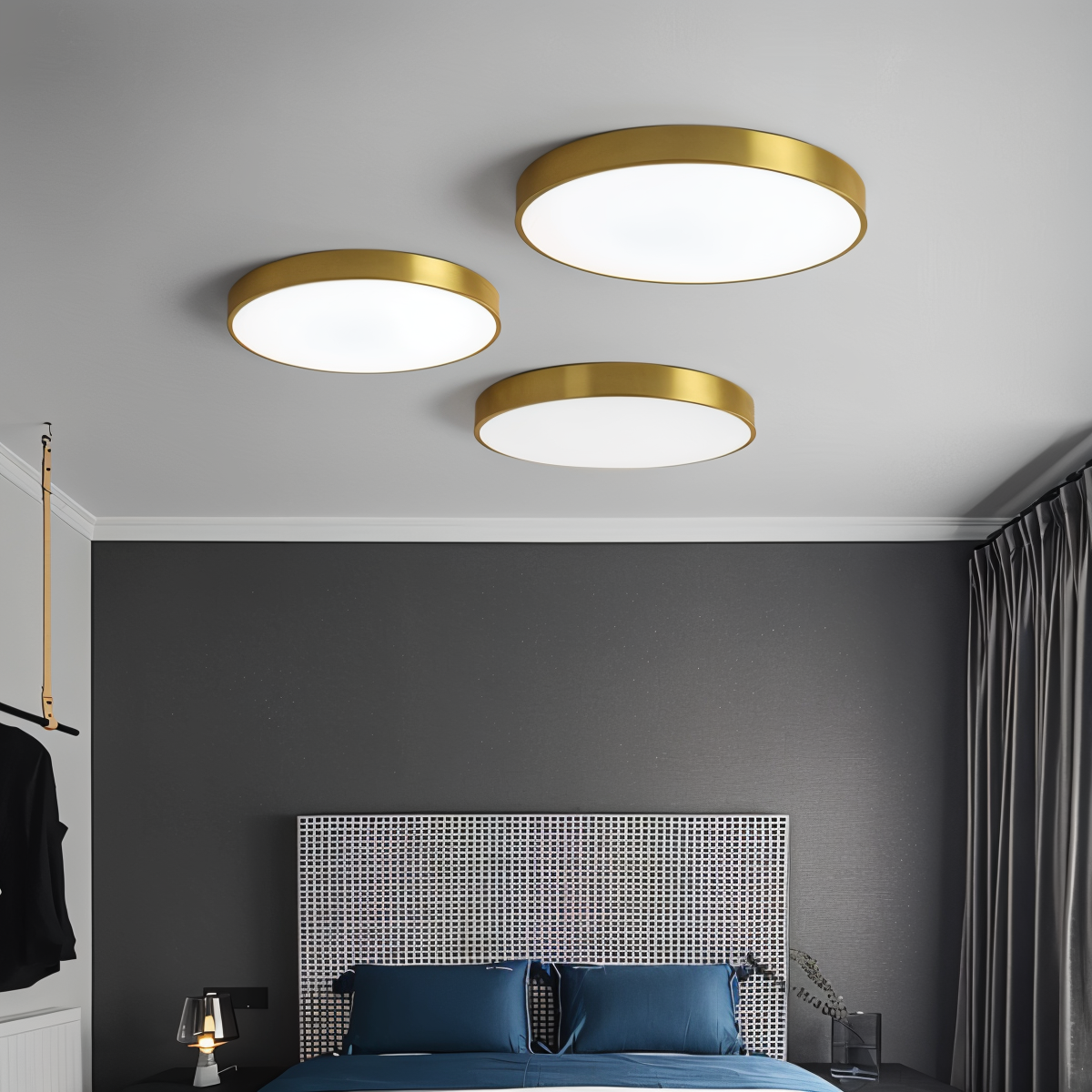 Lampe de plafond LED ronde en style macaron – lampe de plafond moderne