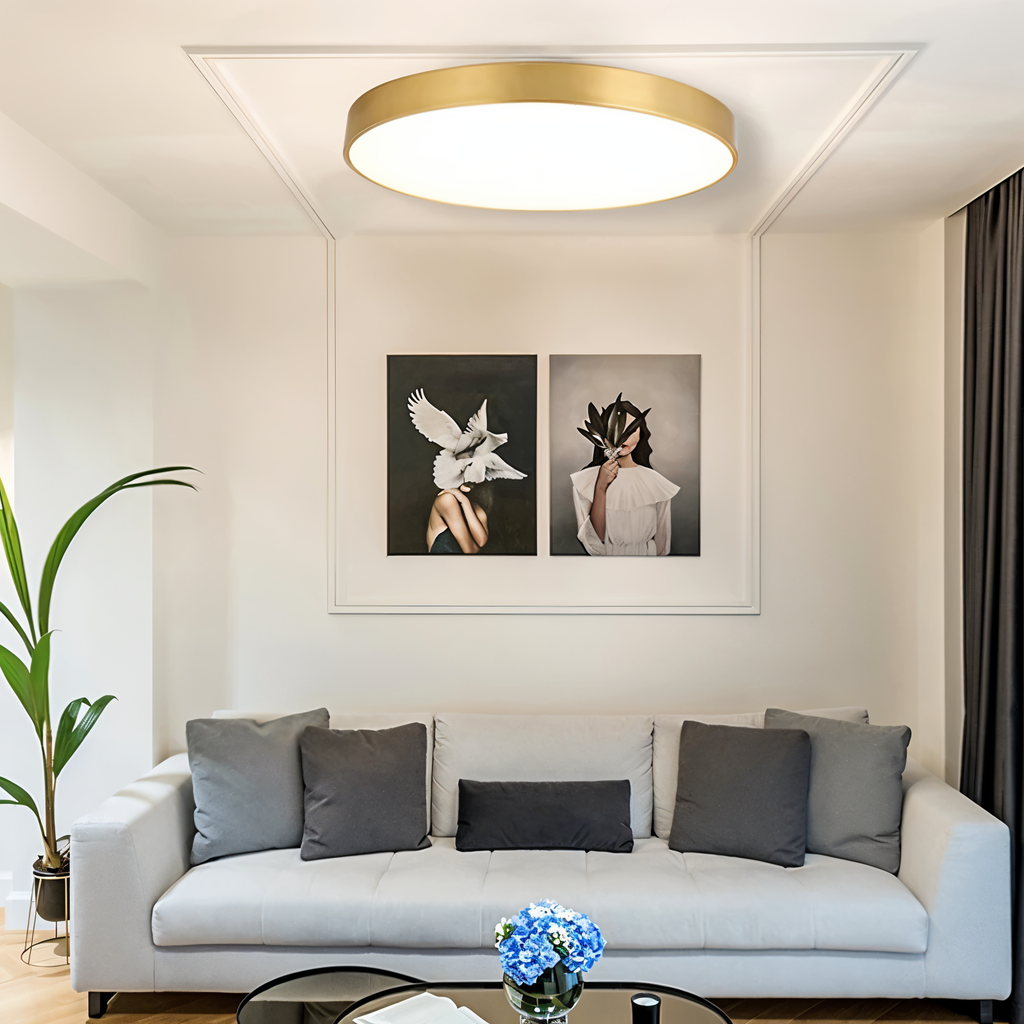Lampe de plafond LED ronde en style macaron – lampe de plafond moderne