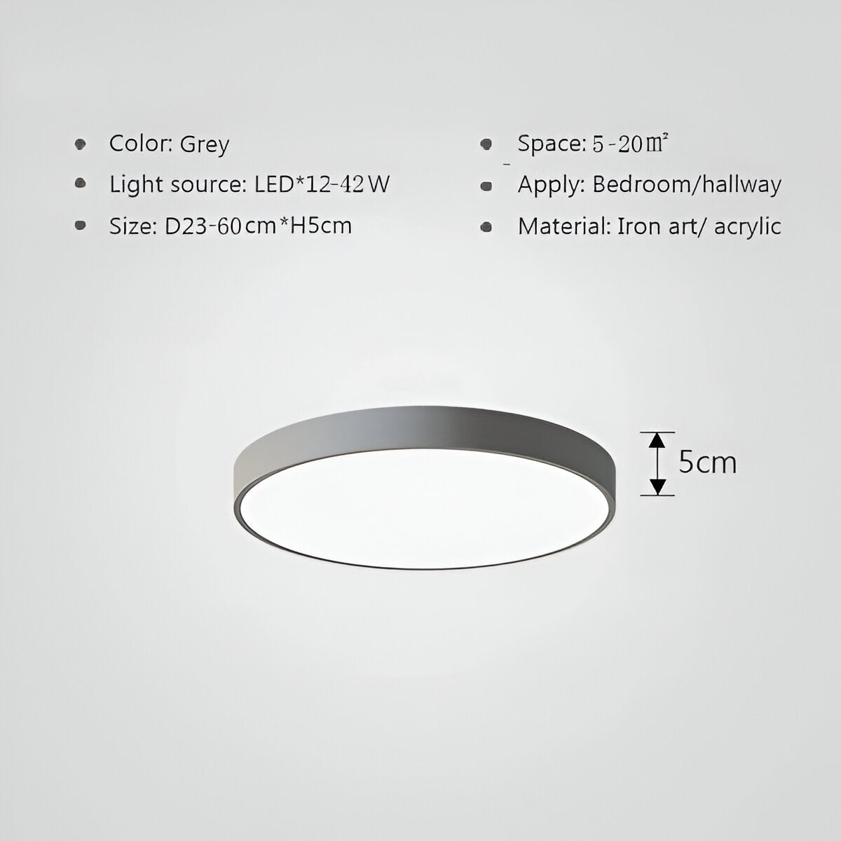 Lampe de plafond LED ronde en style macaron – lampe de plafond moderne
