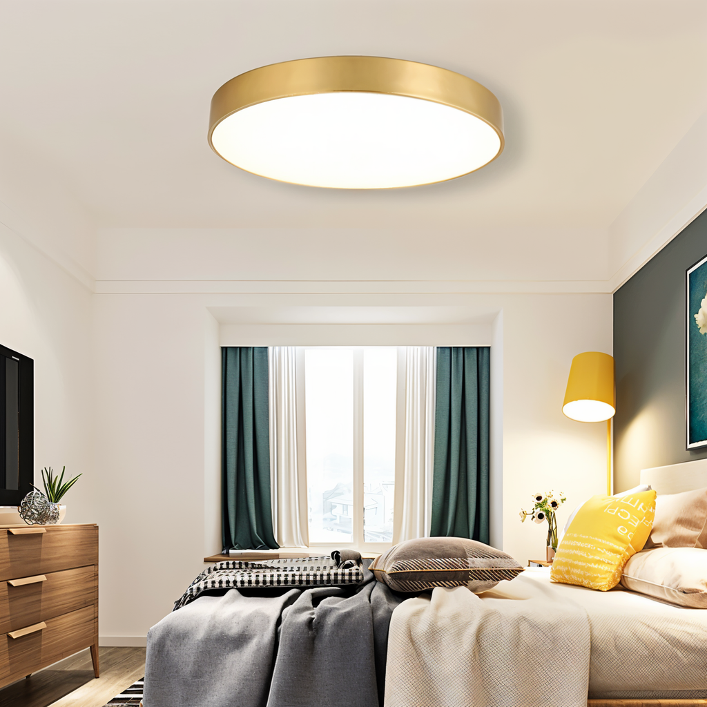 Lampe de plafond LED ronde en style macaron – lampe de plafond moderne