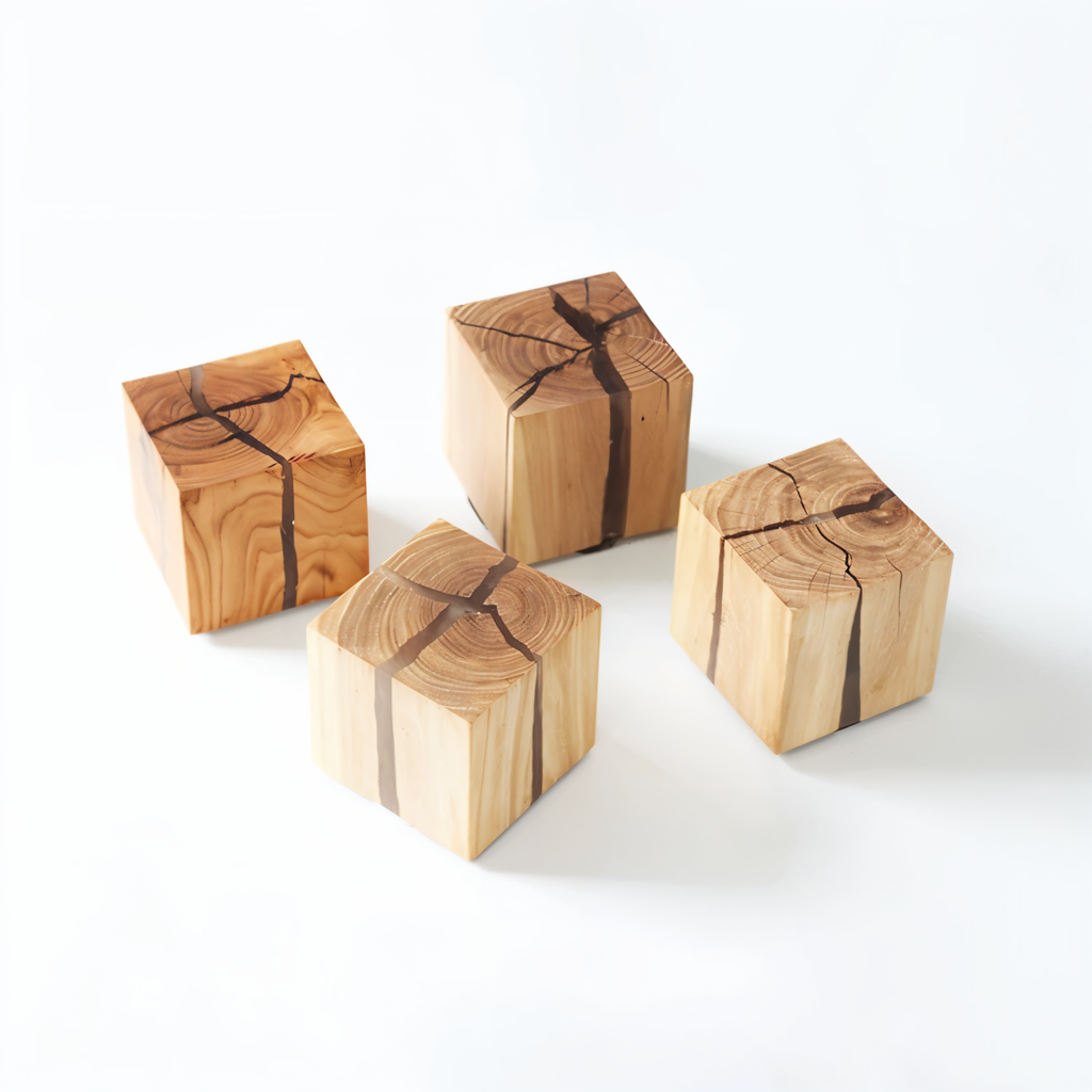 Cravion – Applique Murale en Bois Artisanale avec Design Artistique Craquelé