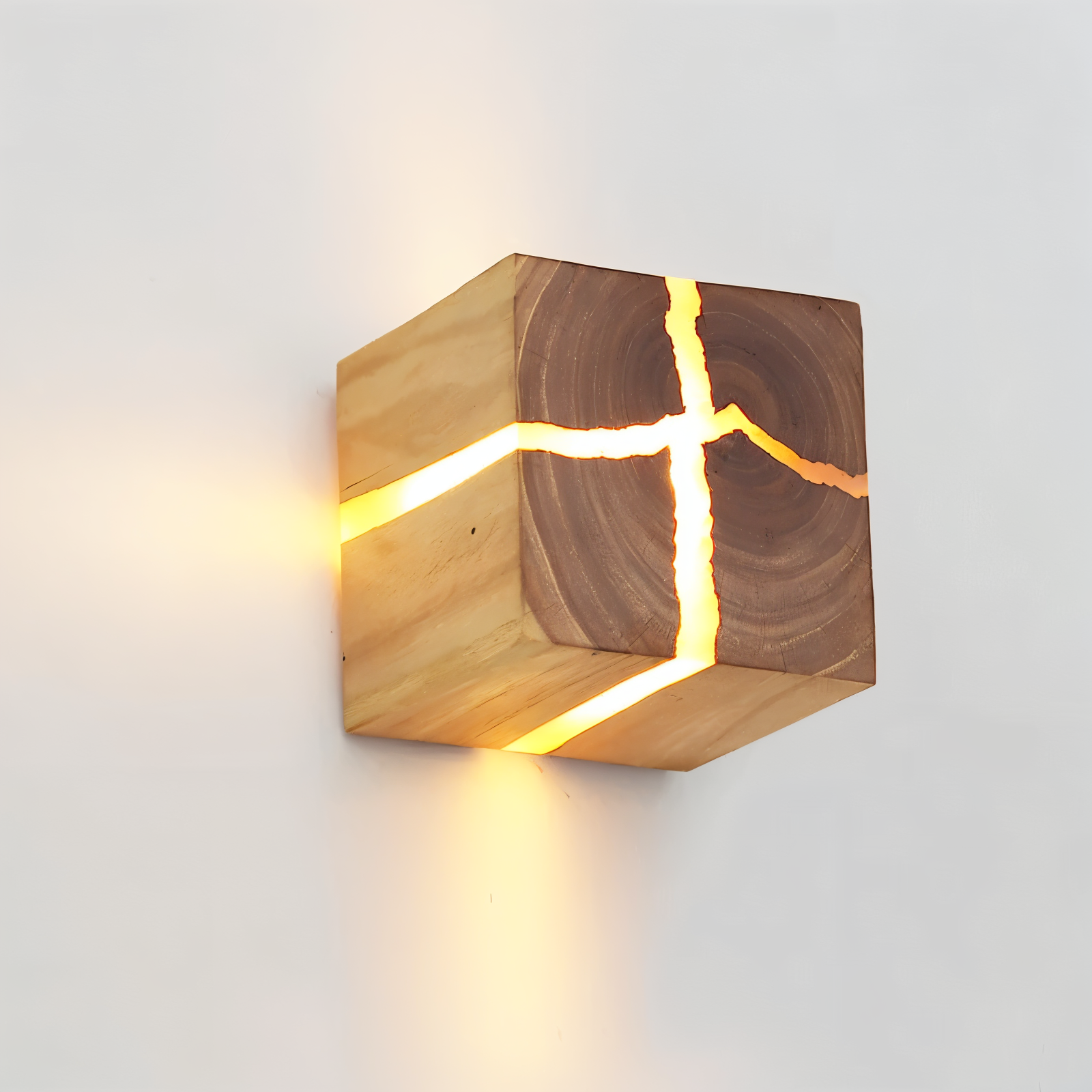 Cravion – Applique Murale en Bois Artisanale avec Design Artistique Craquelé
