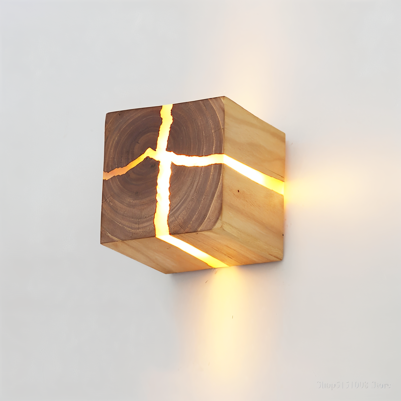 Cravion – Applique Murale en Bois Artisanale avec Design Artistique Craquelé
