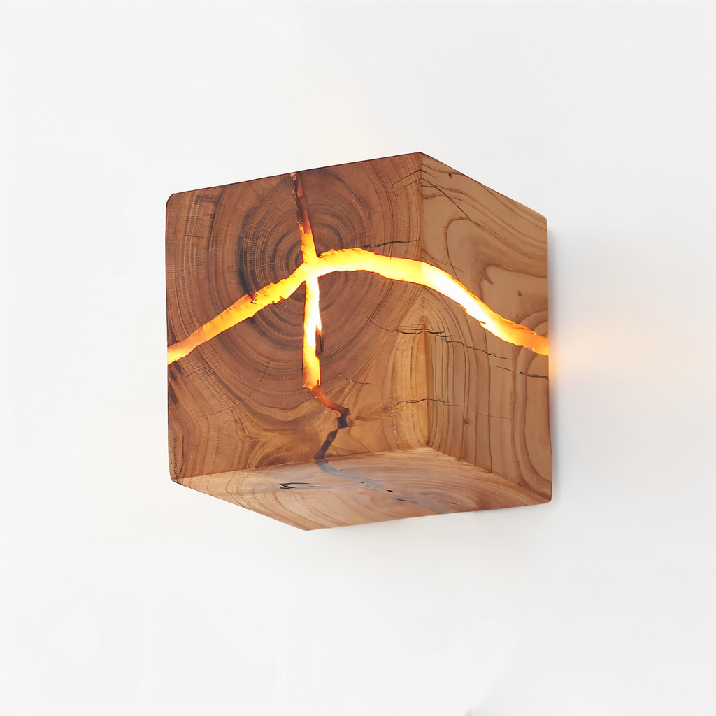 Cravion – Applique Murale en Bois Artisanale avec Design Artistique Craquelé