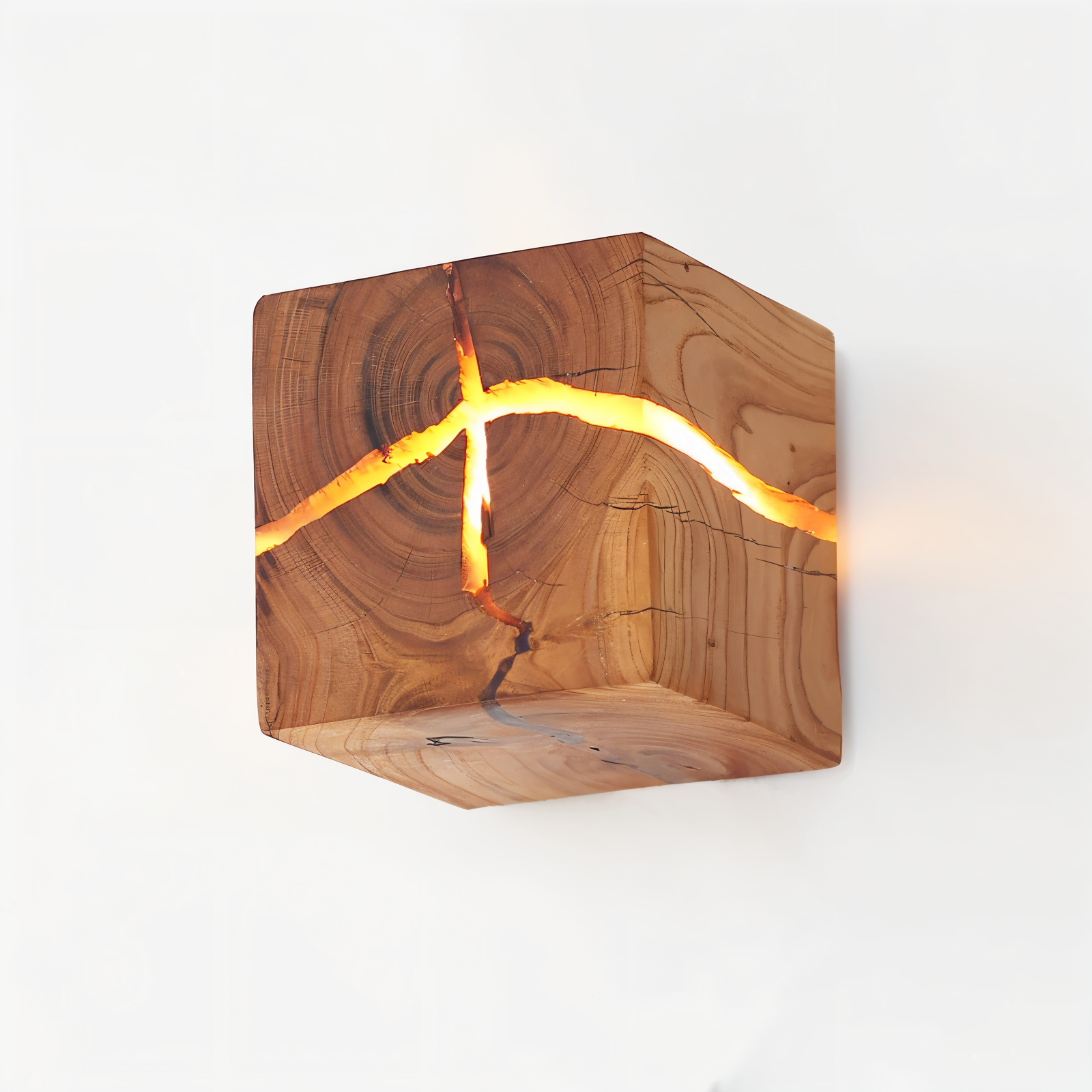 Cravion – Applique Murale en Bois Artisanale avec Design Artistique Craquelé