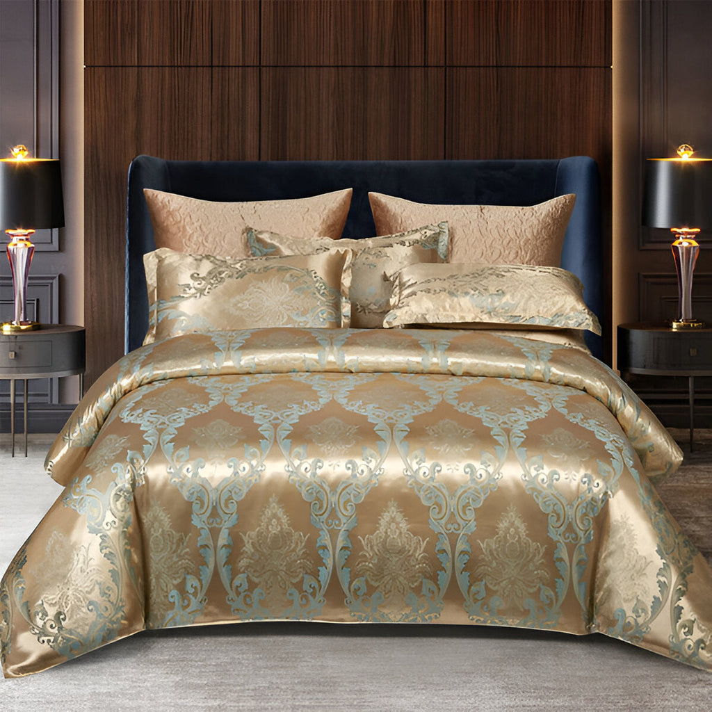 Couette Satin Splendor - Housse de Couette Satin - Linge de Lit Jacquard Premium - Ensemble de Linge de Lit Européen