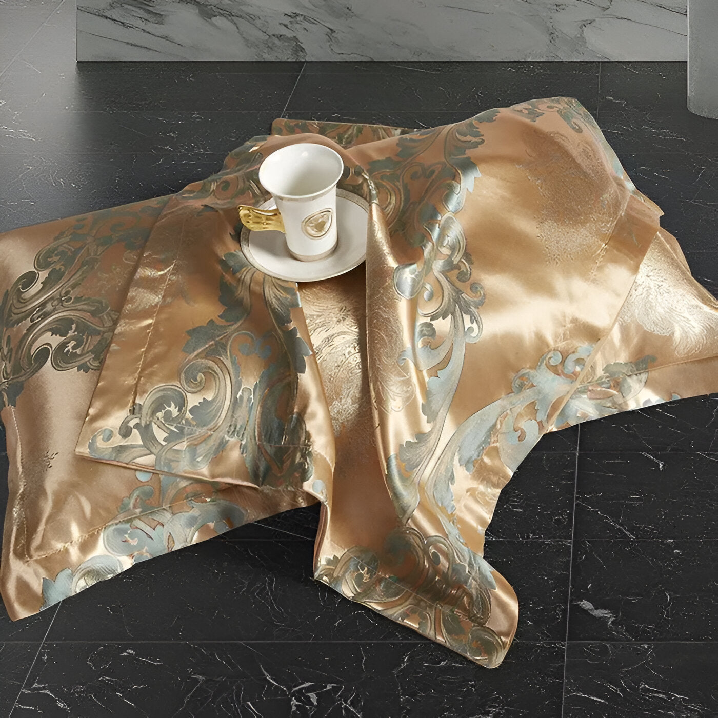 Couette Satin Splendor - Housse de Couette Satin - Linge de Lit Jacquard Premium - Ensemble de Linge de Lit Européen