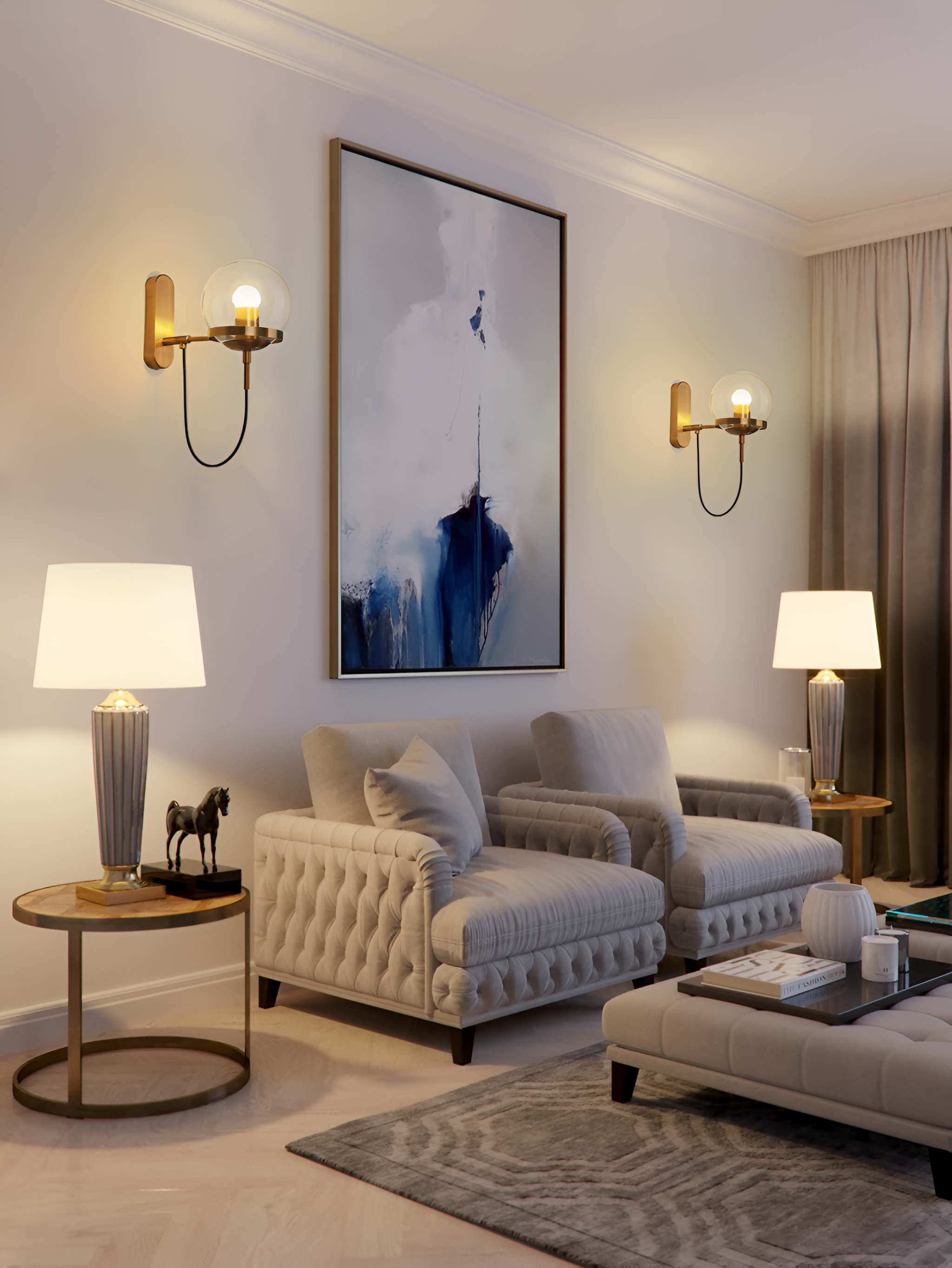 Nordella Applique – Applique en Verre au Design Scandinave avec LED