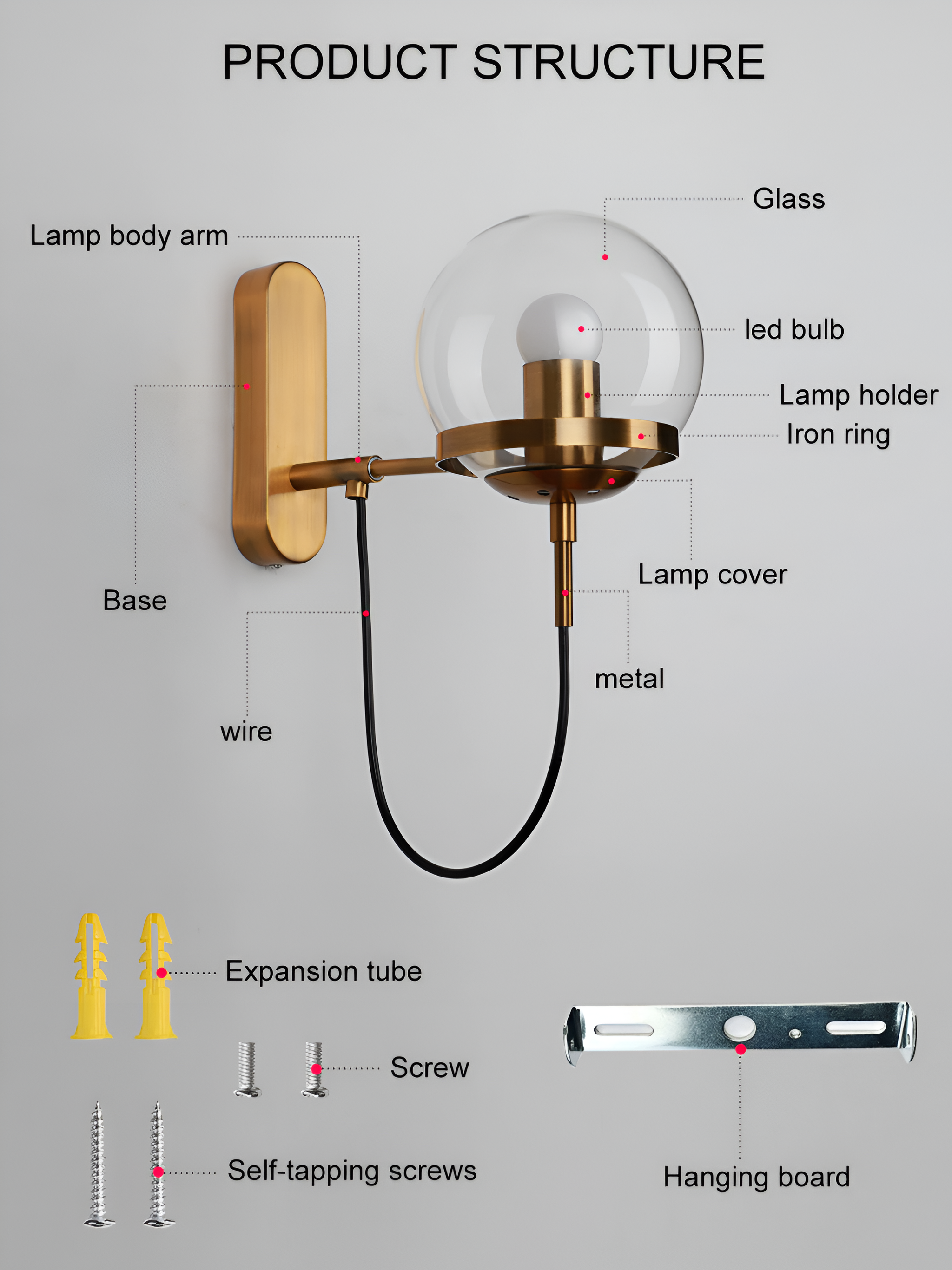 Nordella Applique – Applique en Verre au Design Scandinave avec LED