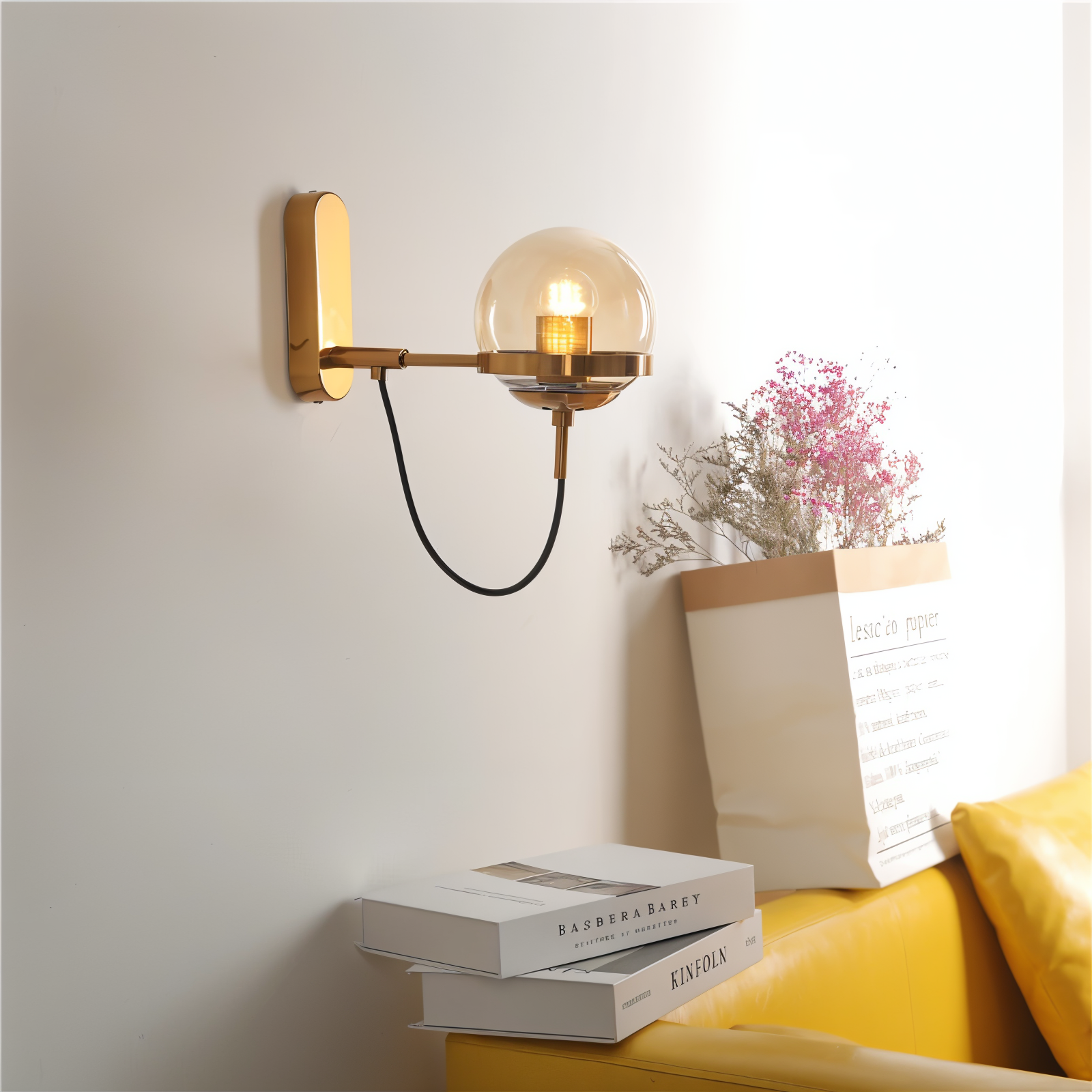 Nordella Applique – Applique en Verre au Design Scandinave avec LED