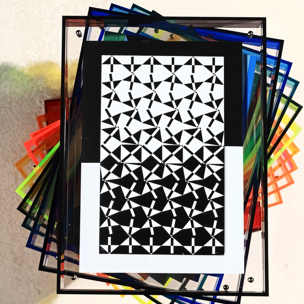 VividAcryl – Cadre photo néon en acrylique style années 80