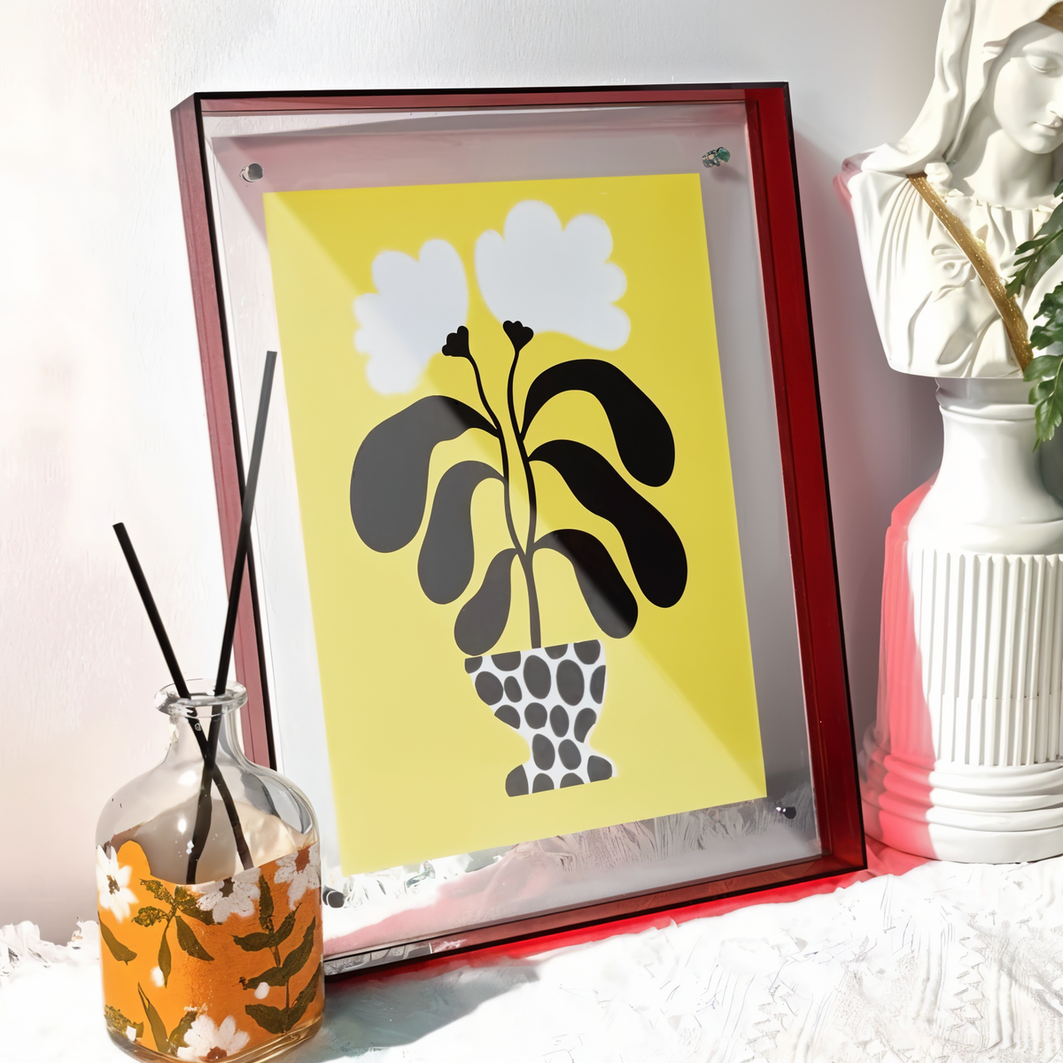 VividAcryl – Cadre photo néon en acrylique style années 80