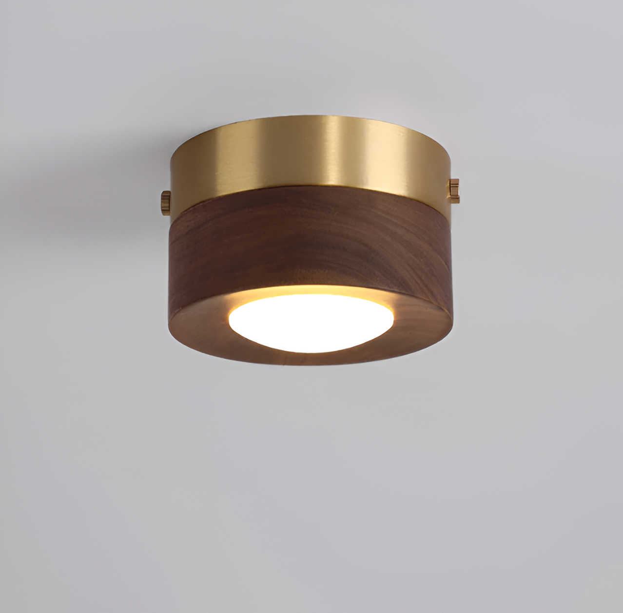 Walnora Spotlampe – LED Plafonnier en Noyer avec Design Moderne