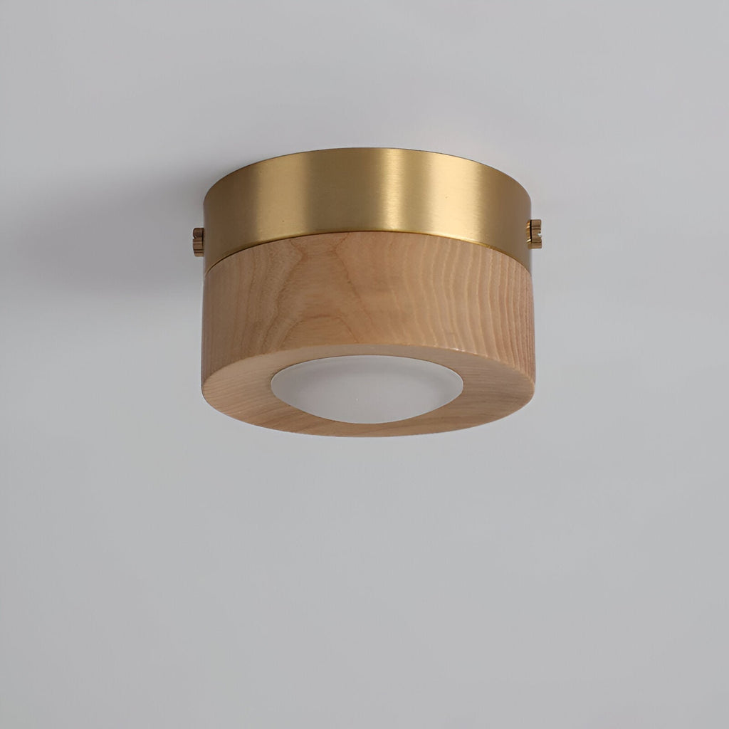 Walnora Spotlampe – LED Plafonnier en Noyer avec Design Moderne