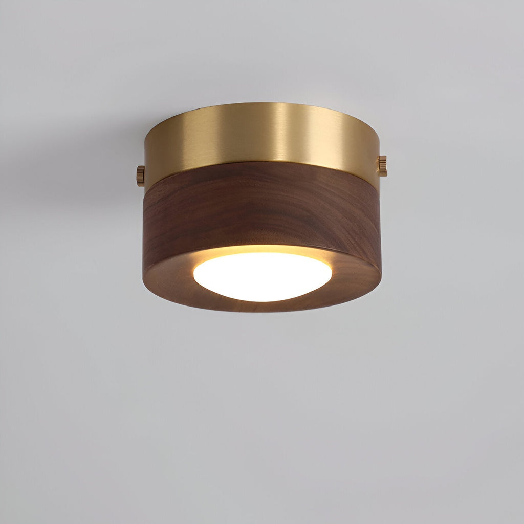 Walnora Spotlampe – LED Plafonnier en Noyer avec Design Moderne