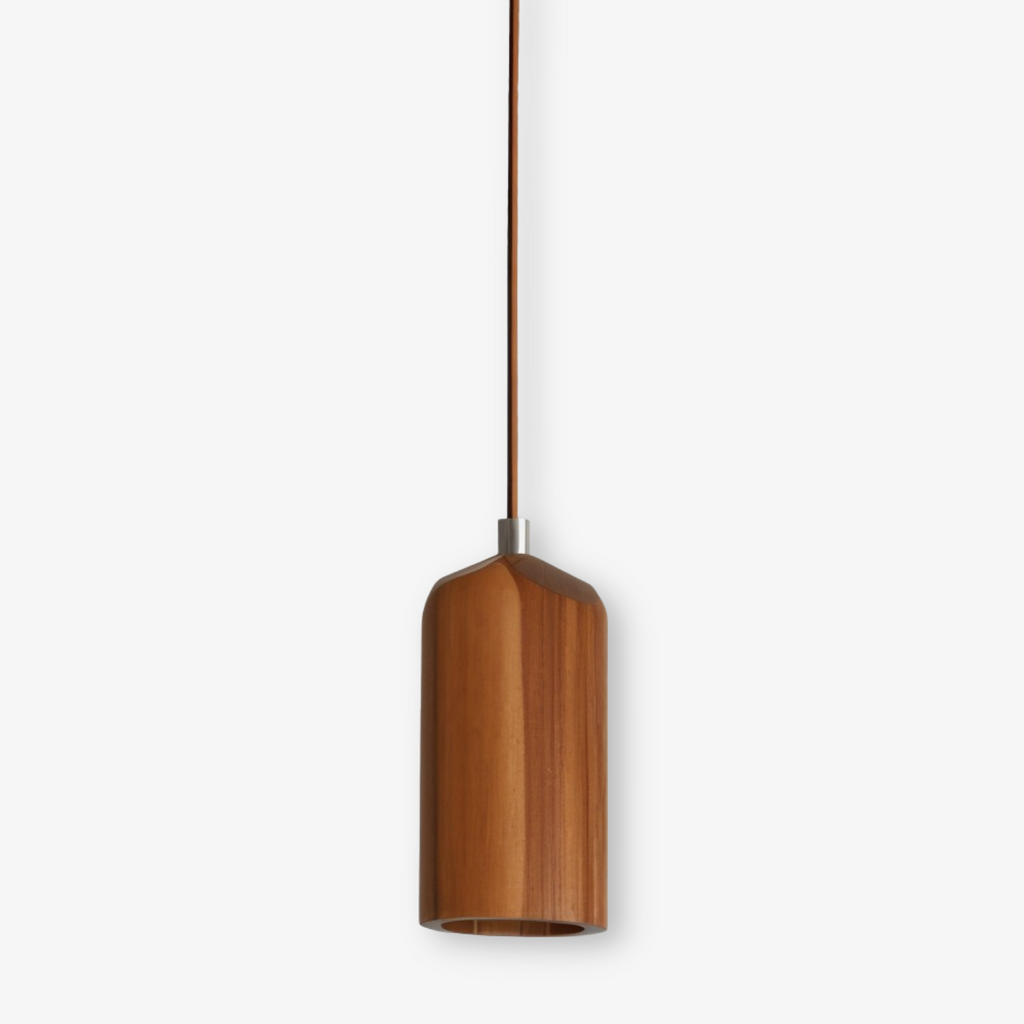 TimberaTube – Suspension en Bois avec Design Cylindrique en Frêne et Acacia