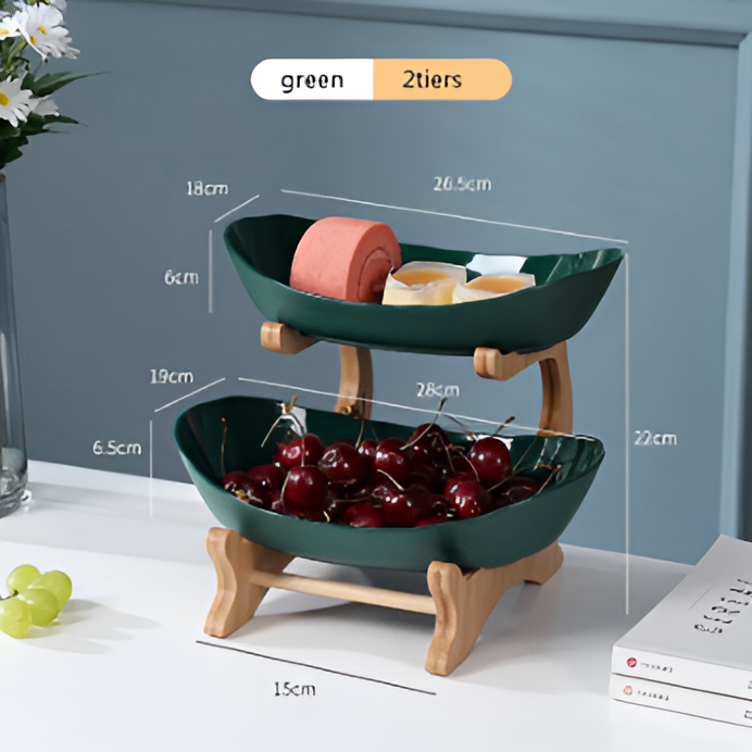 Support à fruits à 3 étages – Support moderne pour collations et fruits à plusieurs niveaux