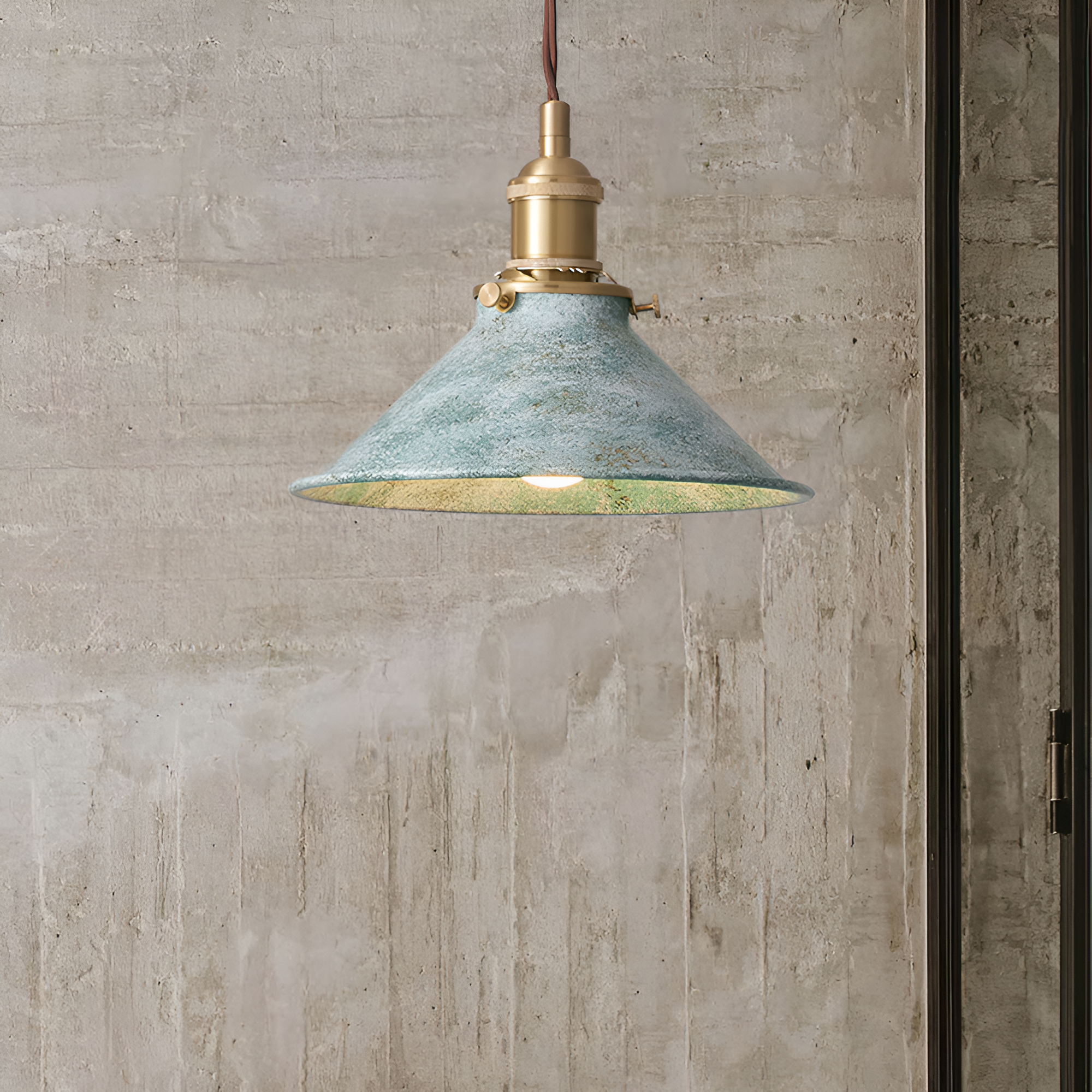 Lampe suspendue industrielle en métal – lampe de plafond vintage conique