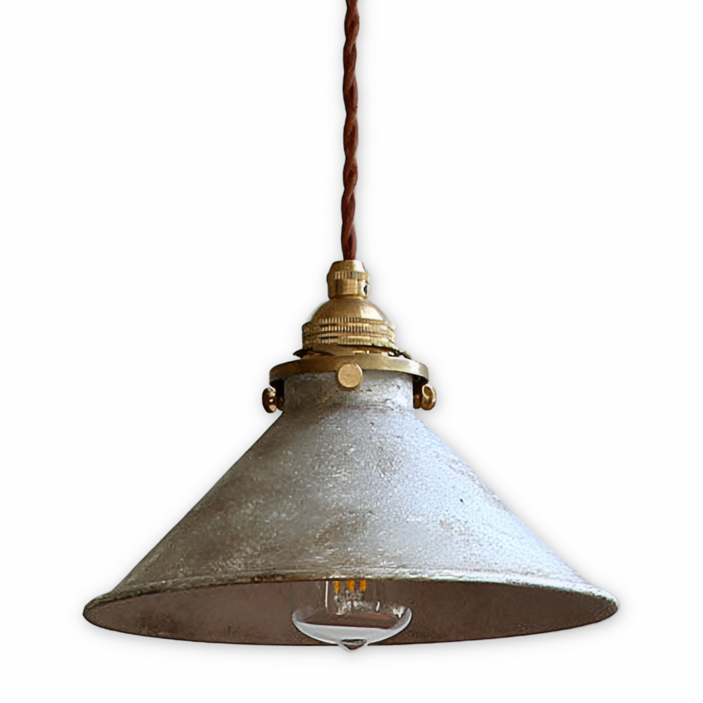 Lampe suspendue industrielle en métal – lampe de plafond vintage conique