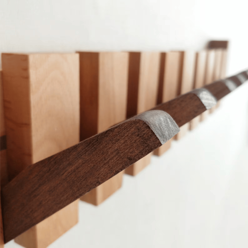 PianoHook – Porte-manteau mural en bois massif avec crochets pliables