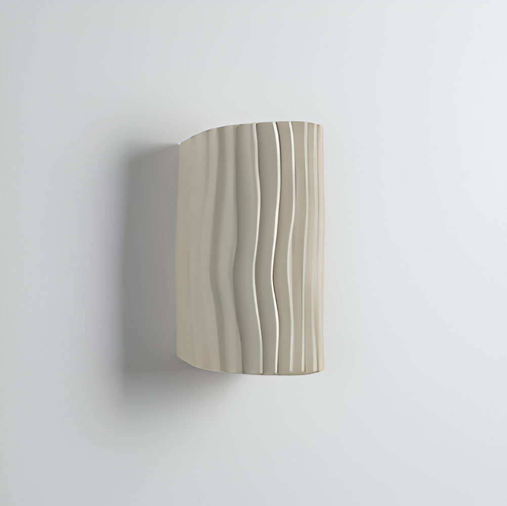 Veloura – Applique Murale Plissée en Résine avec Lumière LED Orientée vers le Haut et vers le Bas