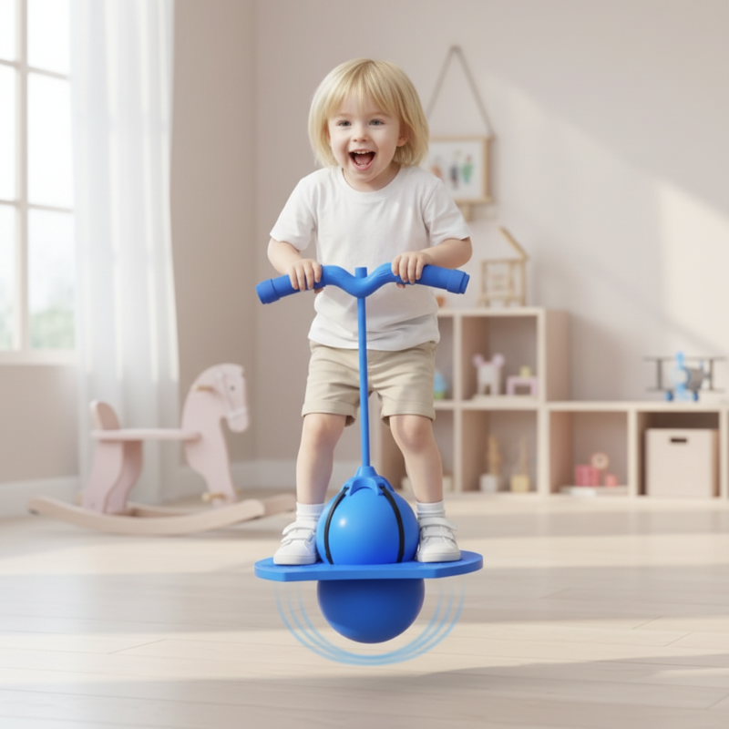 Balle sauteur | Plateforme antidérapante | Poignées amovibles | JumpBalance