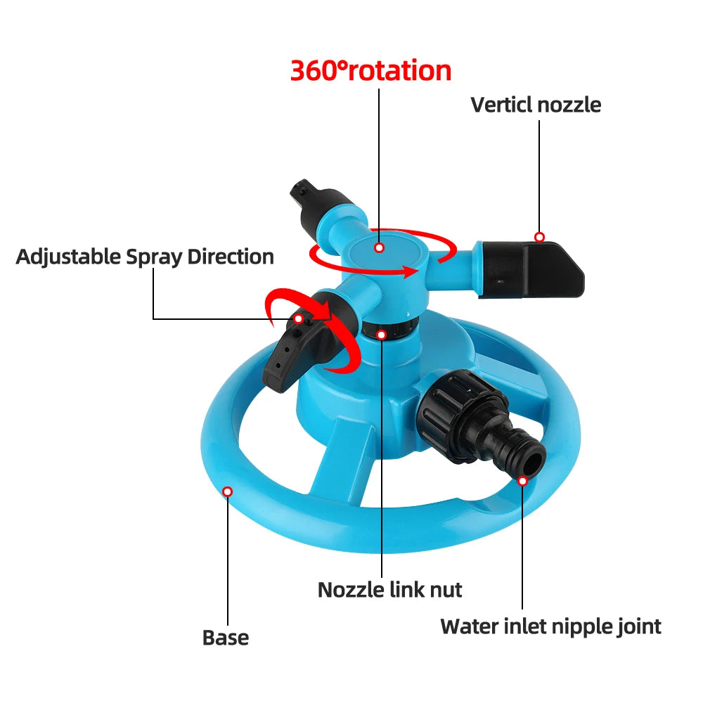 TURBOBLOOM - Arroseur Rotatif 360° pour une Couverture Uniforme du Jardin
